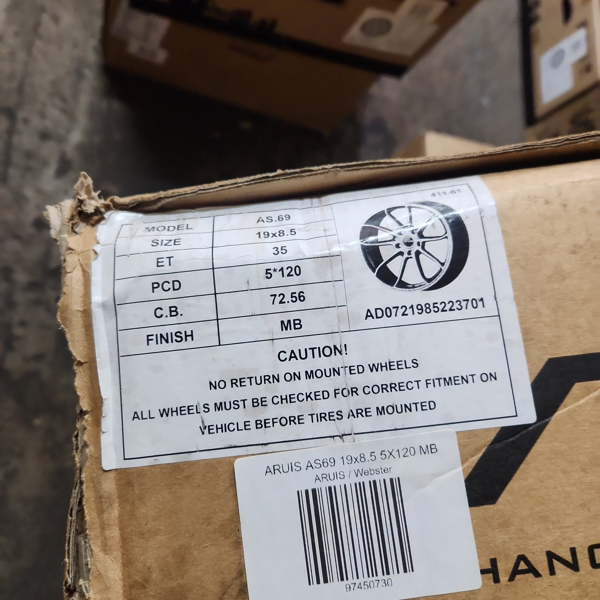 ARUIS AS69 19x8.5 5X120 MB - Gun Hill Tire House (WTW - WHOLESALE TIRES & WHEELS)