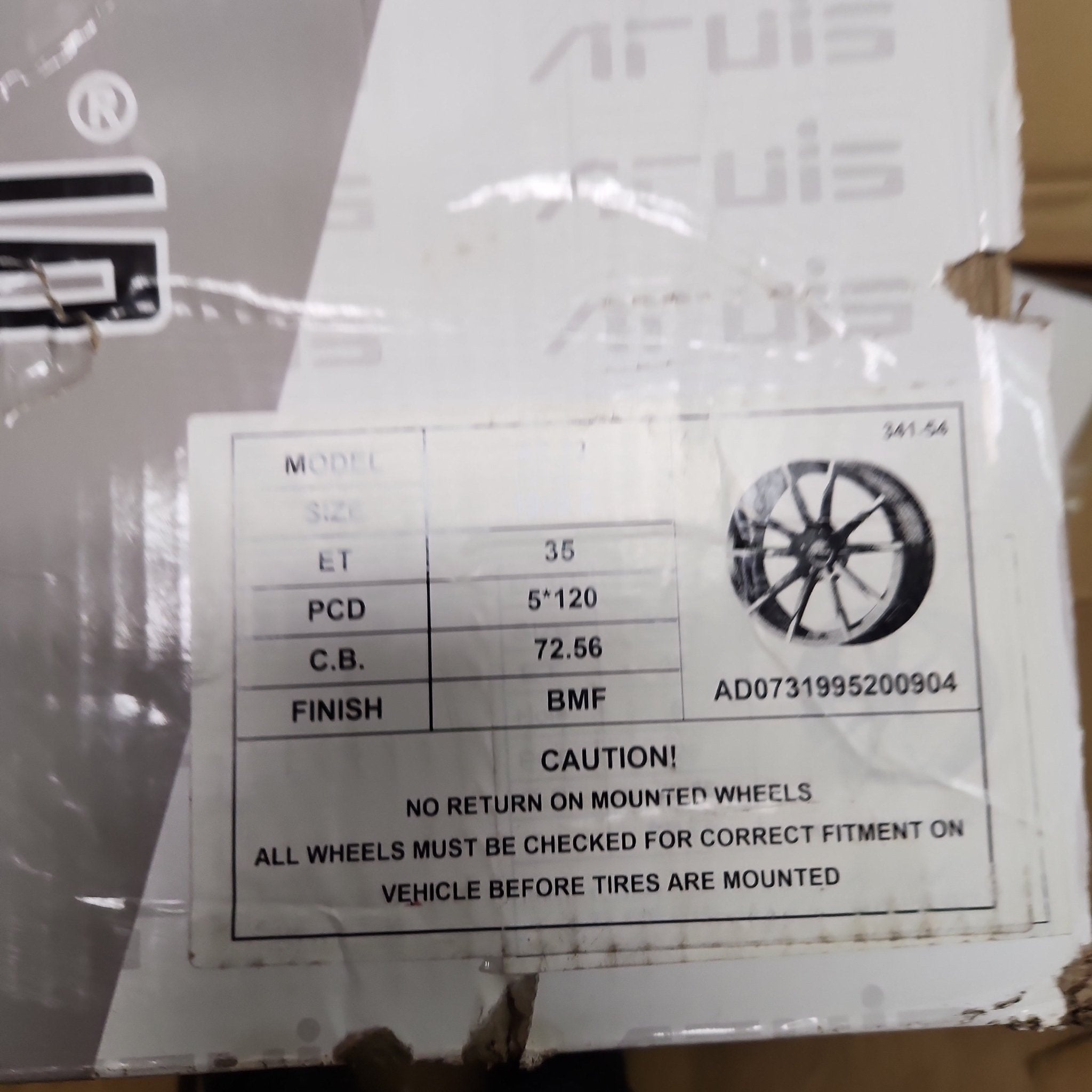 ARUIS AS73 19x9.5 5X120 BMF - Gun Hill Tire House (WTW - WHOLESALE TIRES & WHEELS)