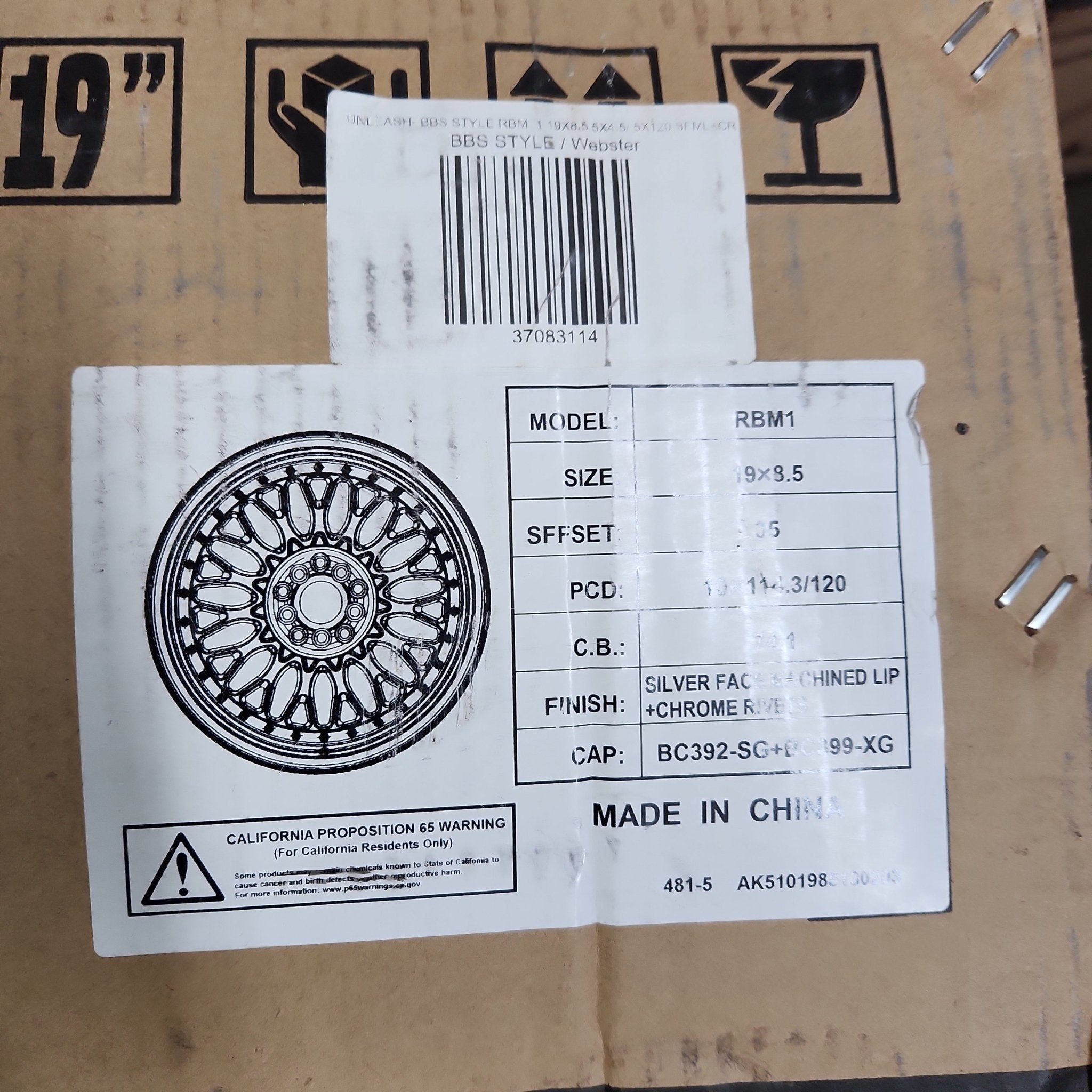 UNLEASH - RBM1 19X8.5 5X4.5/ 5X120 SF⁹ML+CR - Gun Hill Tire House (WTW - WHOLESALE TIRES & WHEELS)