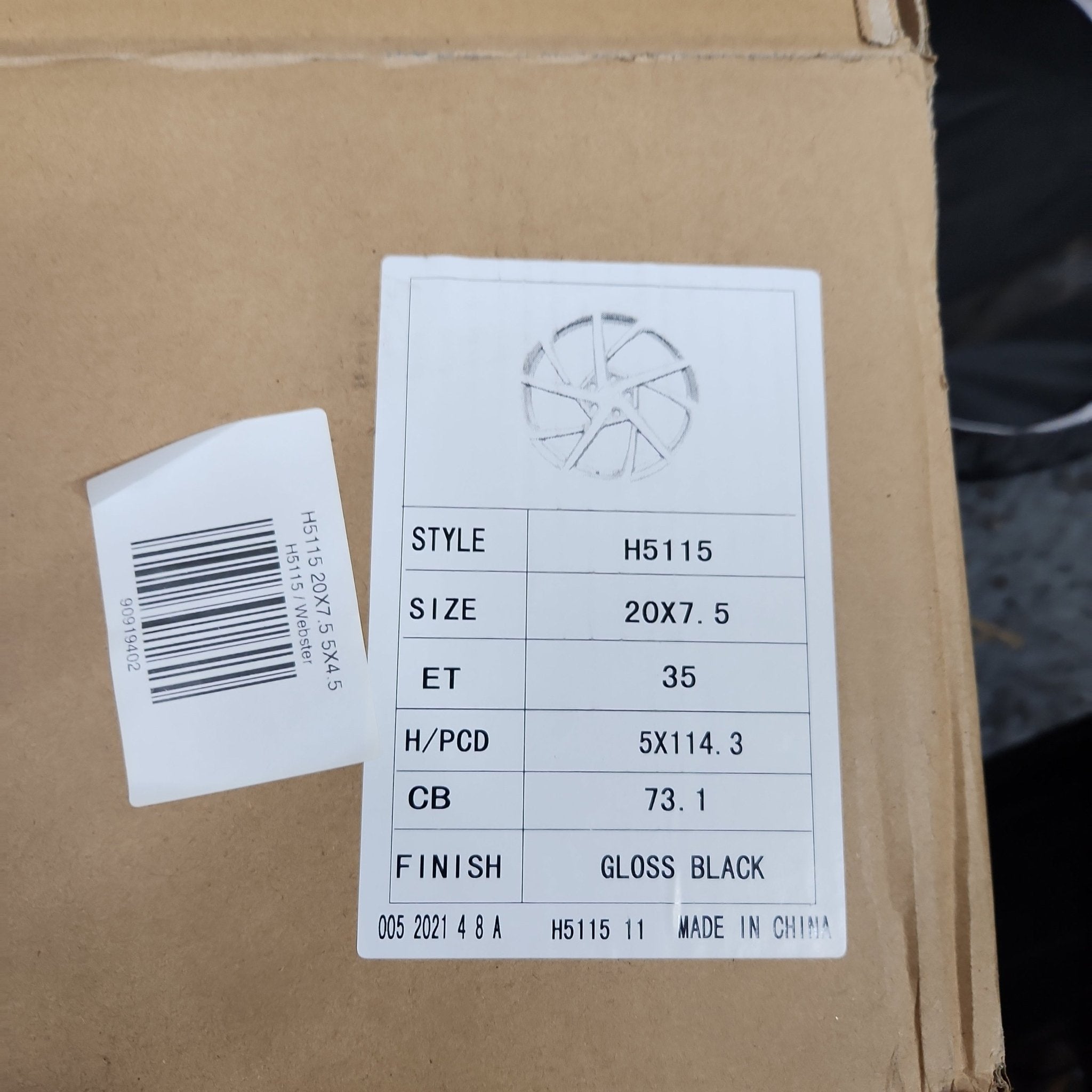 H5115 20X7.5 5X4.5 - Gun Hill Tire House (WTW - WHOLESALE TIRES & WHEELS)