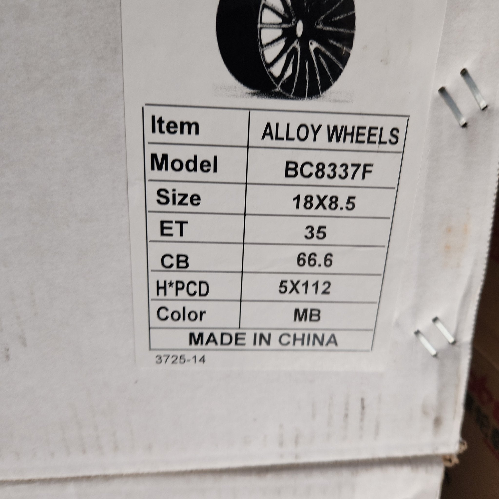 BC8337F POSEIDON STYLE 18x8.5 5x112 FLOW FORM GLOSS BLACK MACHINED FACE (STAGGERED) - Gun Hill Tire House (WTW - WHOLESALE TIRES & WHEELS)