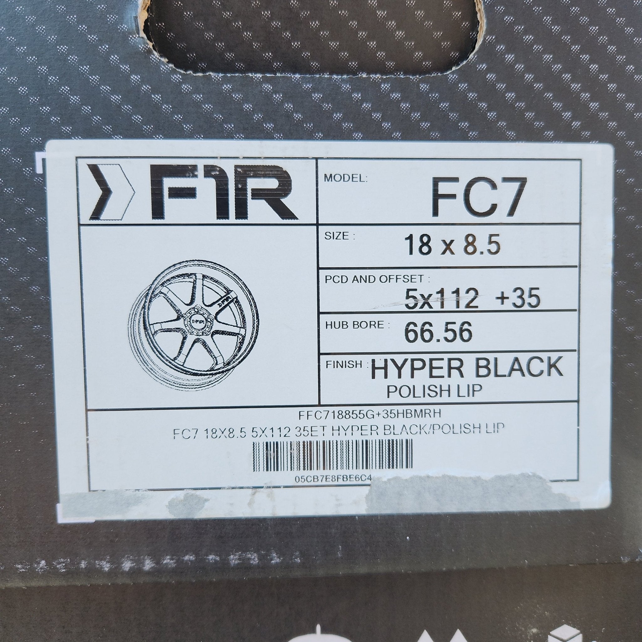 FR1 FC7 18X8.5 5X112 HYPER BLACK - Gun Hill Tire House (WTW - WHOLESALE TIRES & WHEELS)