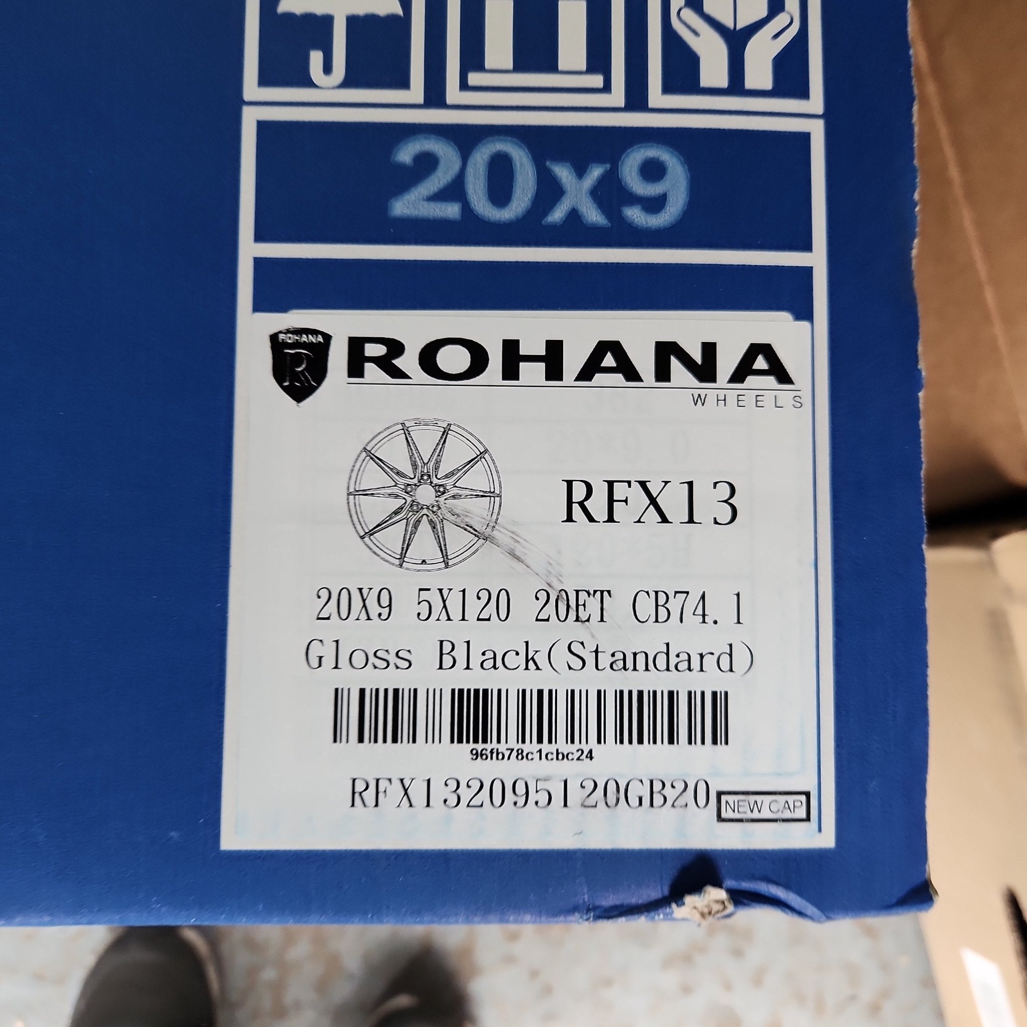 ROHANA RFX13 20x9.0 5x120 GLOSS BLACK - Gun Hill Tire House (WTW - WHOLESALE TIRES & WHEELS)