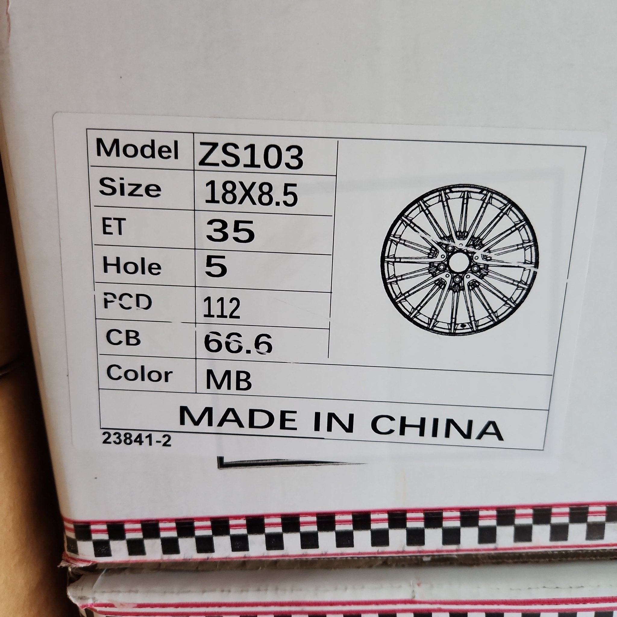 OE - 0235 ZS103 18x8.5 5x112 GLOSS BLACK MACHINED FACE - Gun Hill Tire House (WTW - WHOLESALE TIRES & WHEELS)