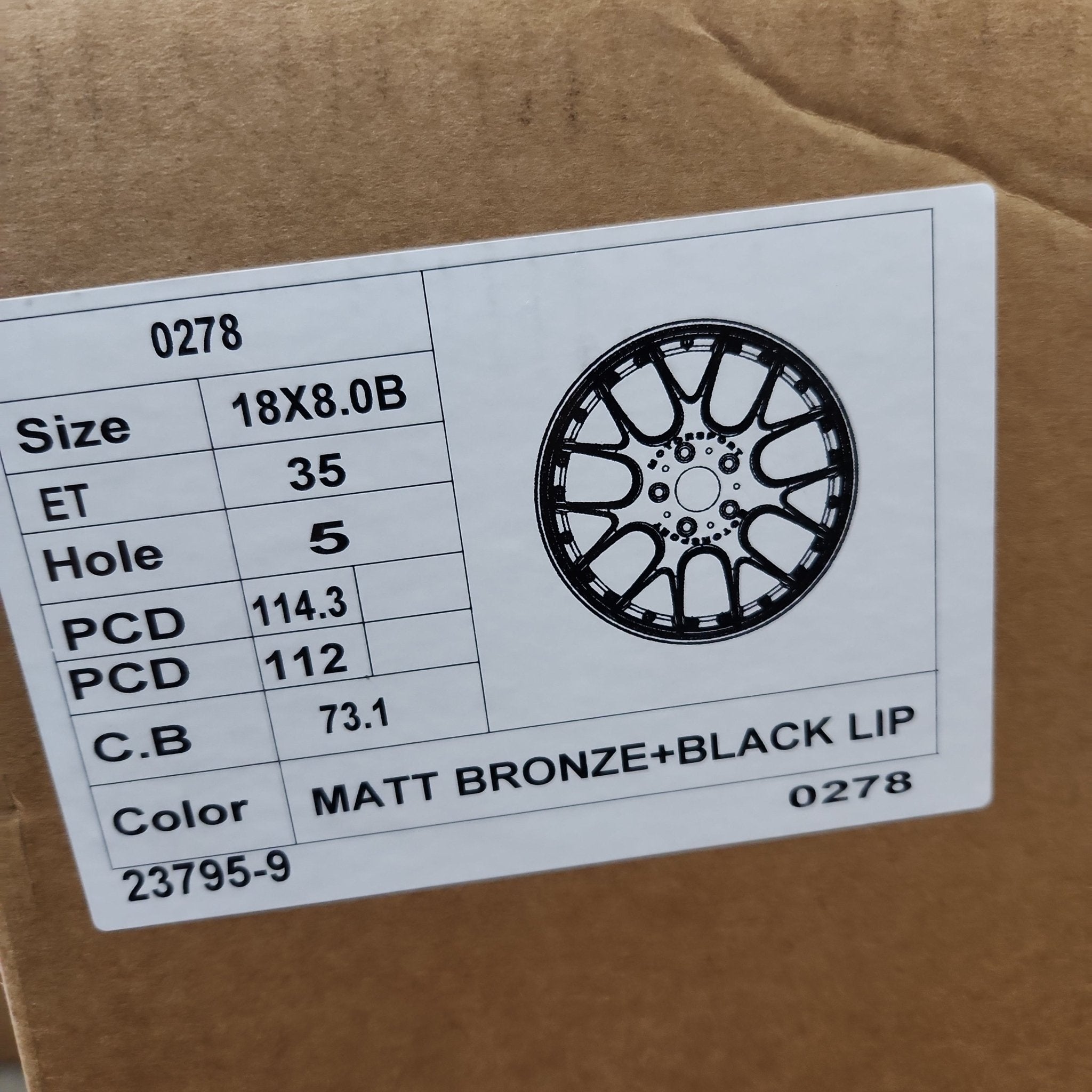 OE-0278 18x8.0 5x112 5x114.3 MATTE BLACK BRONZE LINE LiP