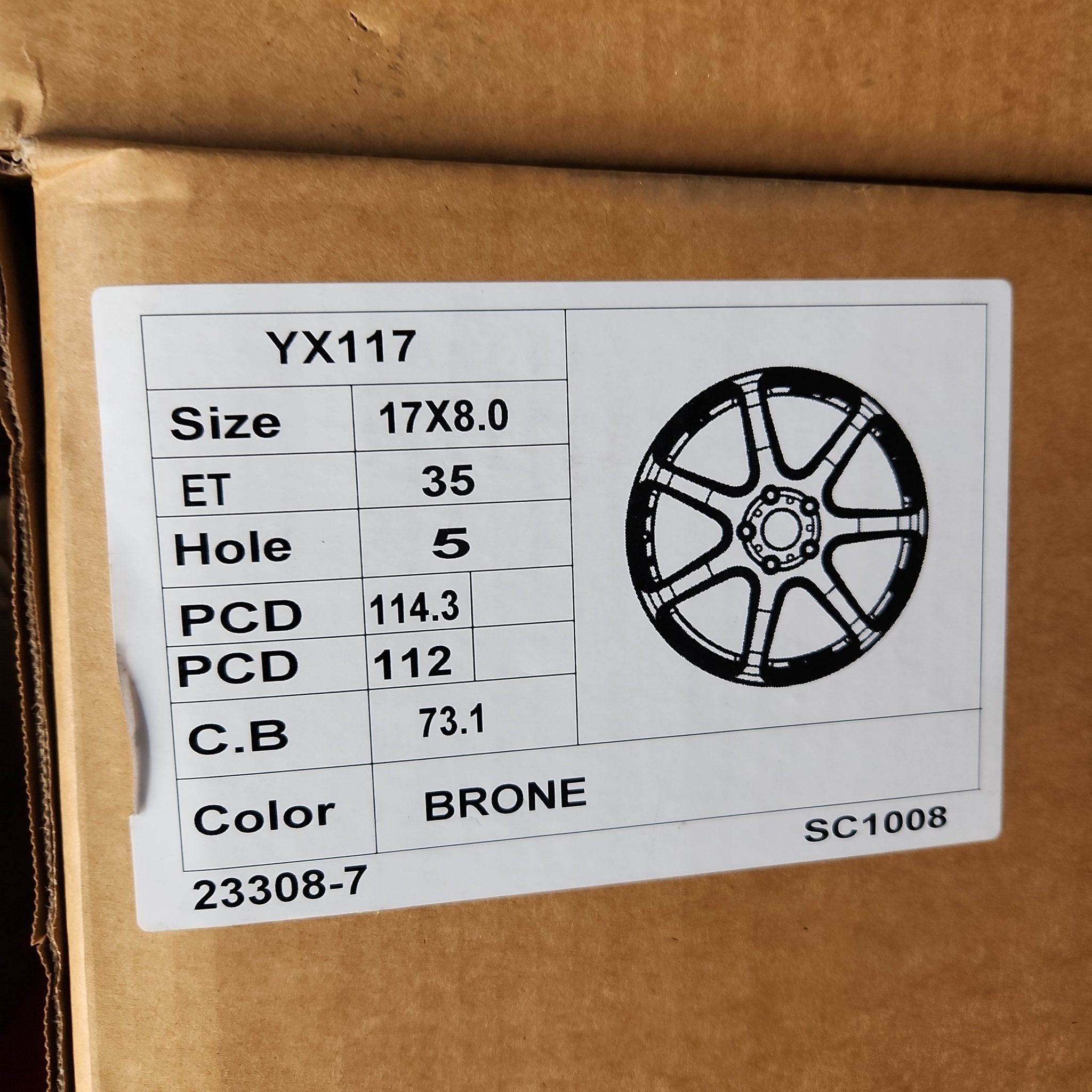 OE - YX117 1008 EMOTION T7R STYLE 17x8.0 5x112 5x114.3 MATTE BRONZE - Gun Hill Tire House (WTW - WHOLESALE TIRES & WHEELS)