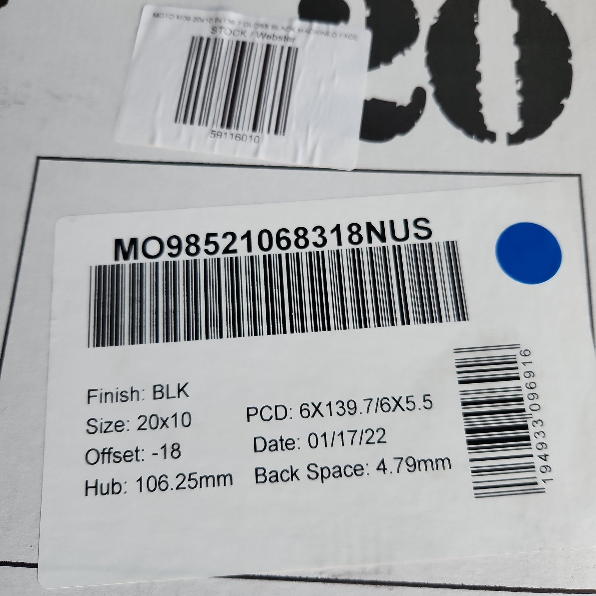 MOTO M098 20x10 6x139.7 GLOSS BLACK MACHINED FACE - Gun Hill Tire House (WTW - WHOLESALE TIRES & WHEELS)