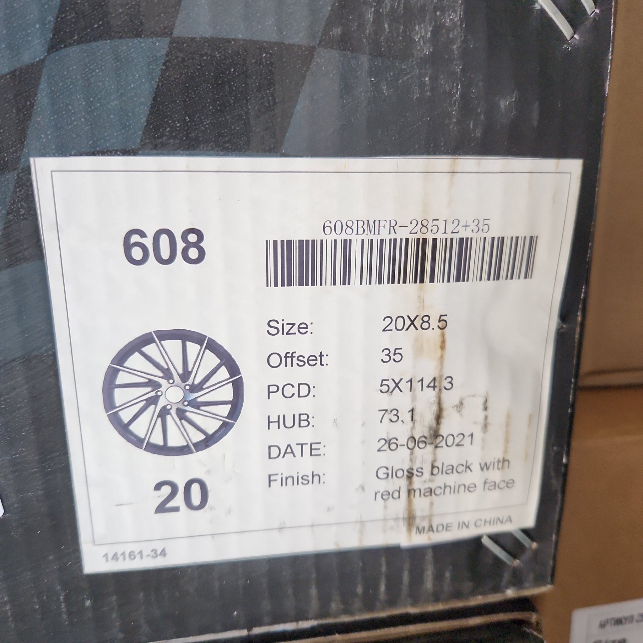 IMPACT RACING 608 20X8.5 5X114.3 GLOSS BLACK WITH RED - Gun Hill Tire House (WTW - WHOLESALE TIRES & WHEELS)