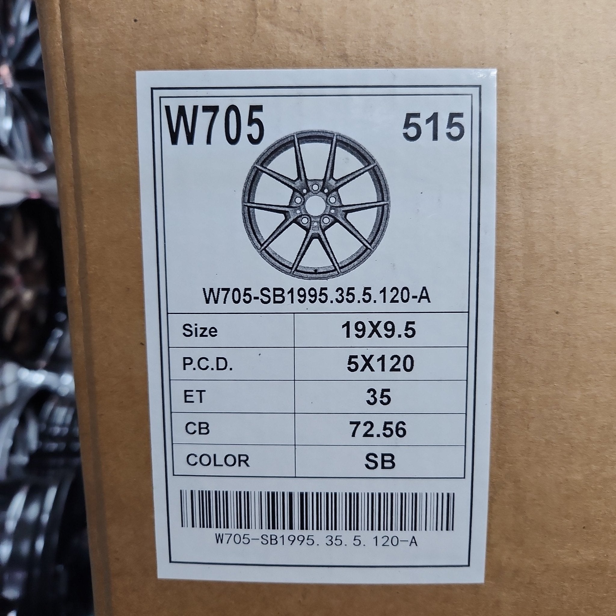 W705 19x9.5 5x120 MATTE BLACK - Gun Hill Tire House (WTW - WHOLESALE TIRES & WHEELS)