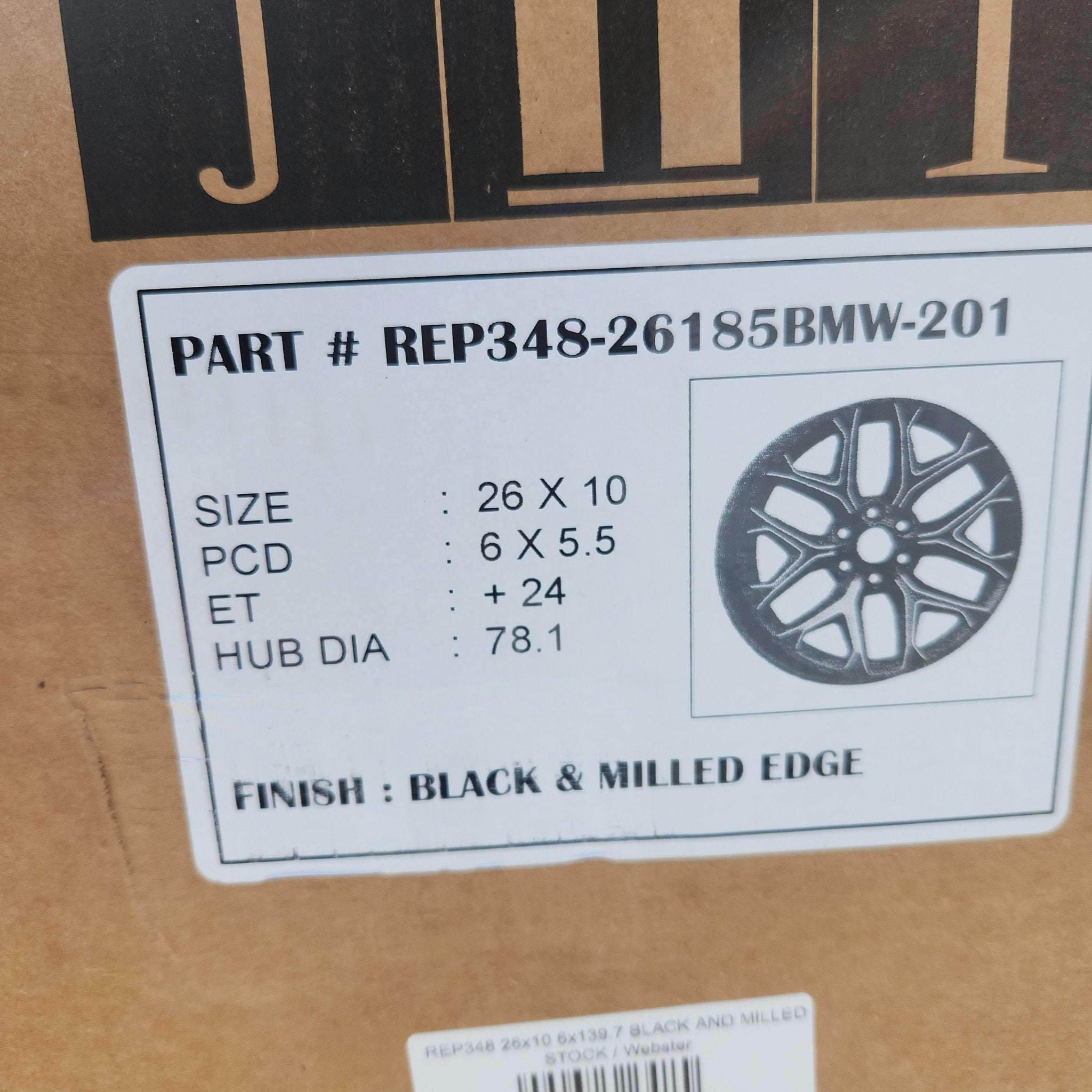 REP348 26x10 6x139.7 BLACK AND MILLED - Gun Hill Tire House (WTW - WHOLESALE TIRES & WHEELS)
