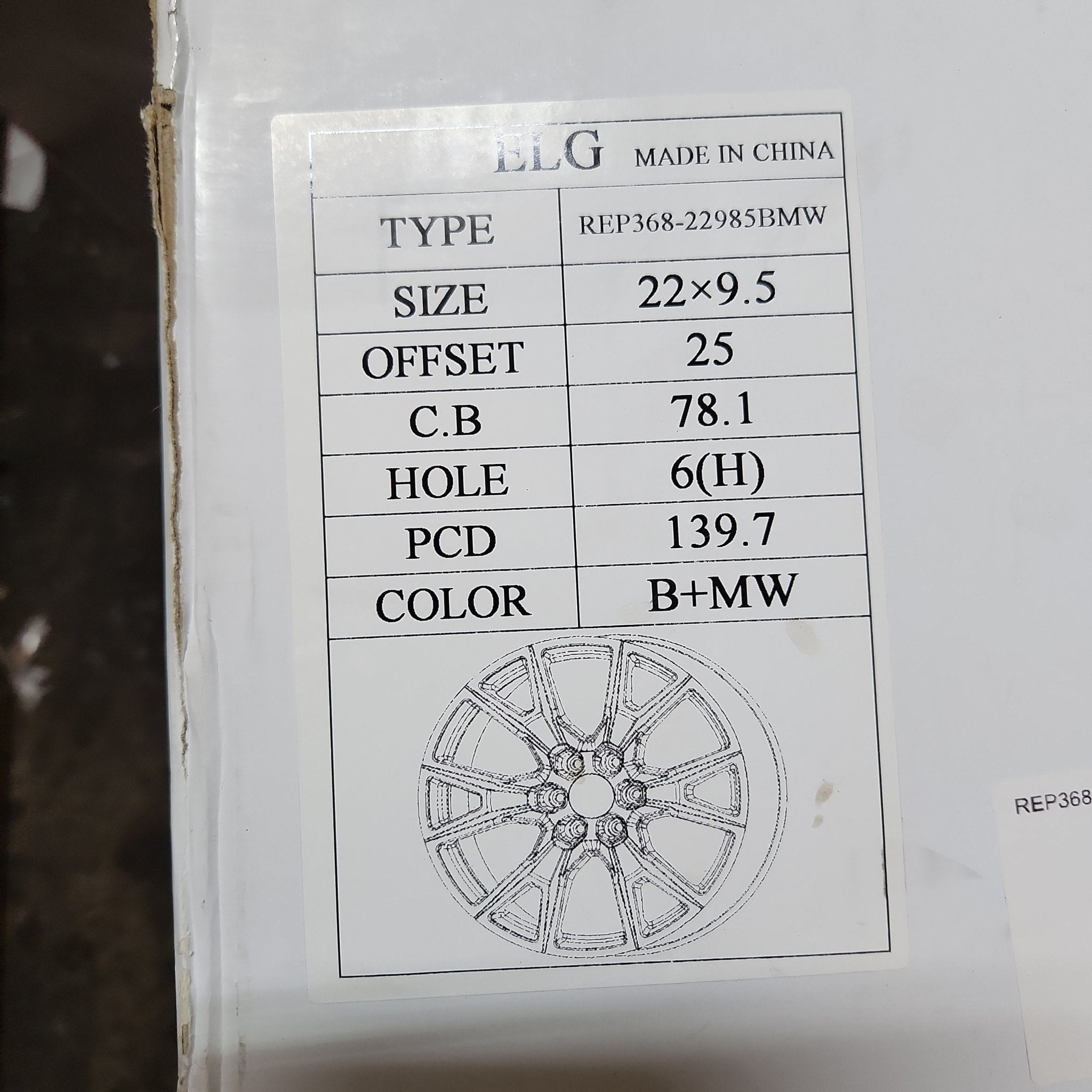 REP368 22x9.5 6x139.7 BLACK EN MILLED - Gun Hill Tire House (WTW - WHOLESALE TIRES & WHEELS)