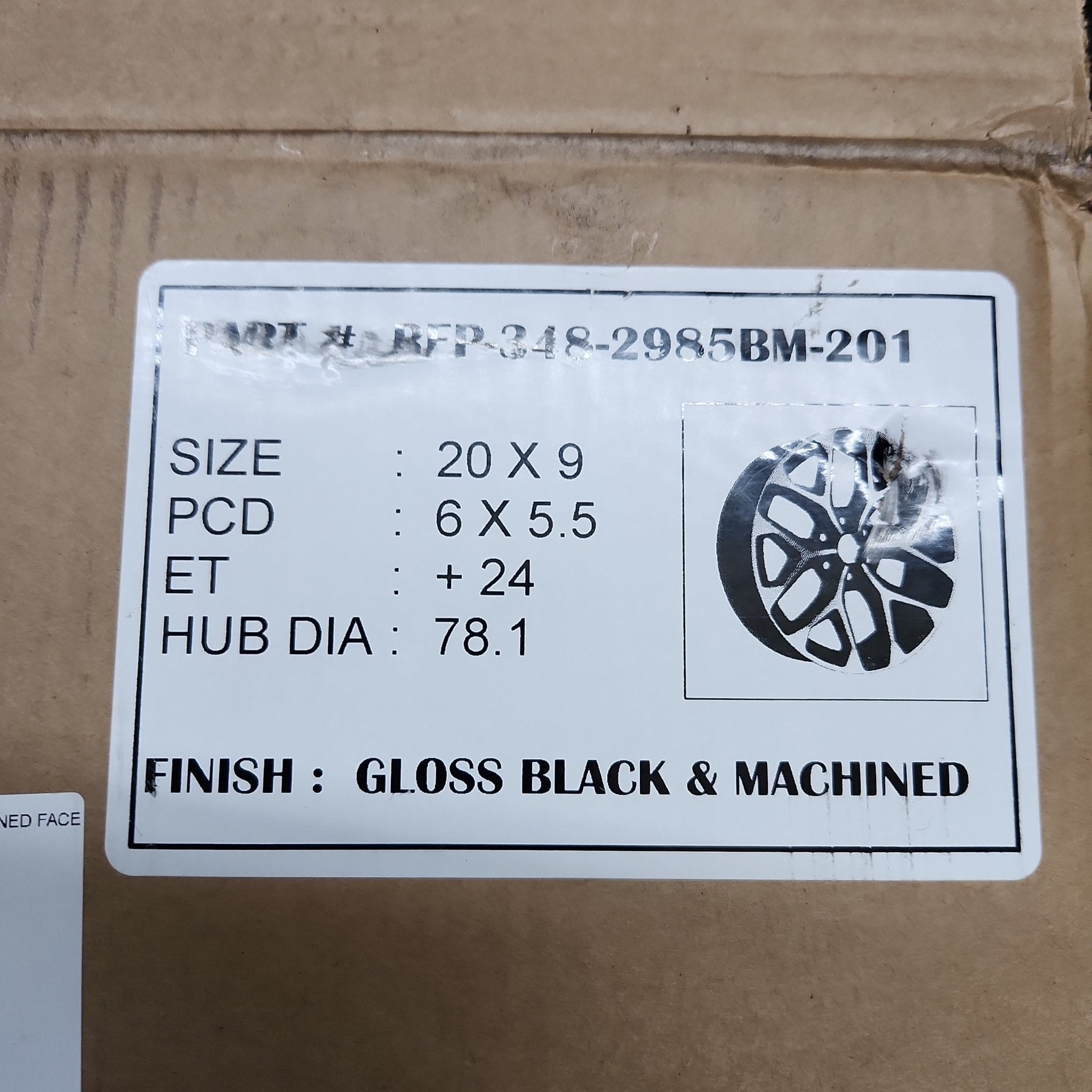 REP 348 20x9 6x139.7 GLOSS BLACK MACHINED FACE - Gun Hill Tire House (WTW - WHOLESALE TIRES & WHEELS)