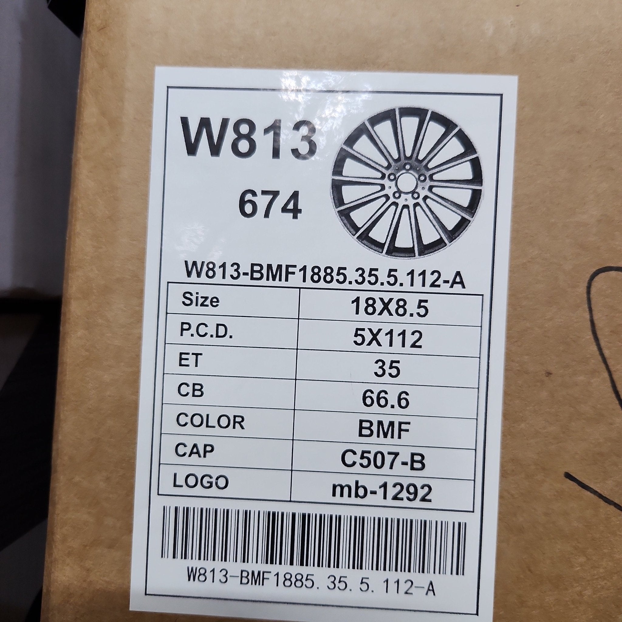 W813 WHEELS 18X8.5 5X112 BLACK MACHINE FACE - Gun Hill Tire House (WTW - WHOLESALE TIRES & WHEELS)