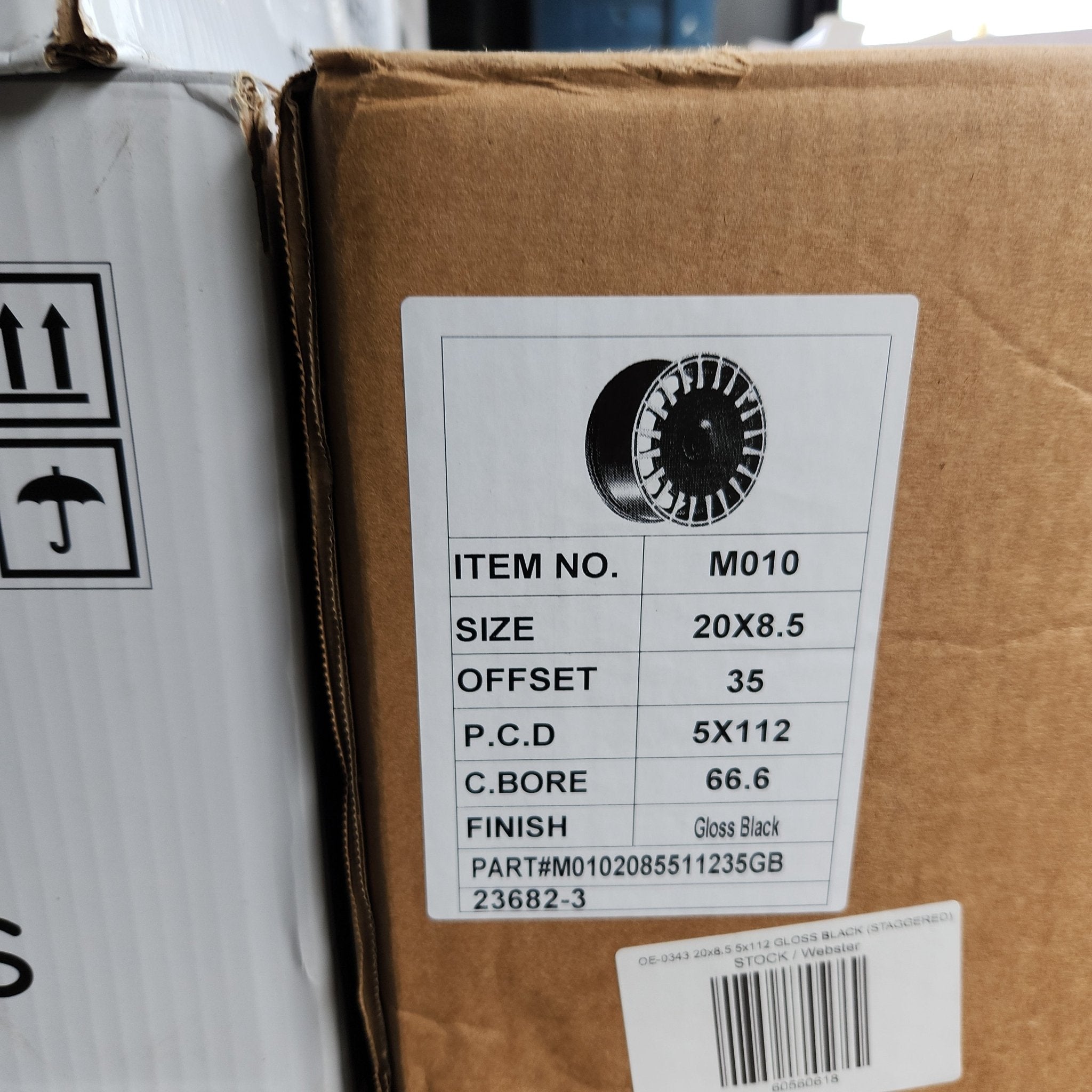 OE - 0343 20x8.5 5x112 GLOSS BLACK (STAGGERED) - Gun Hill Tire House (WTW - WHOLESALE TIRES & WHEELS)