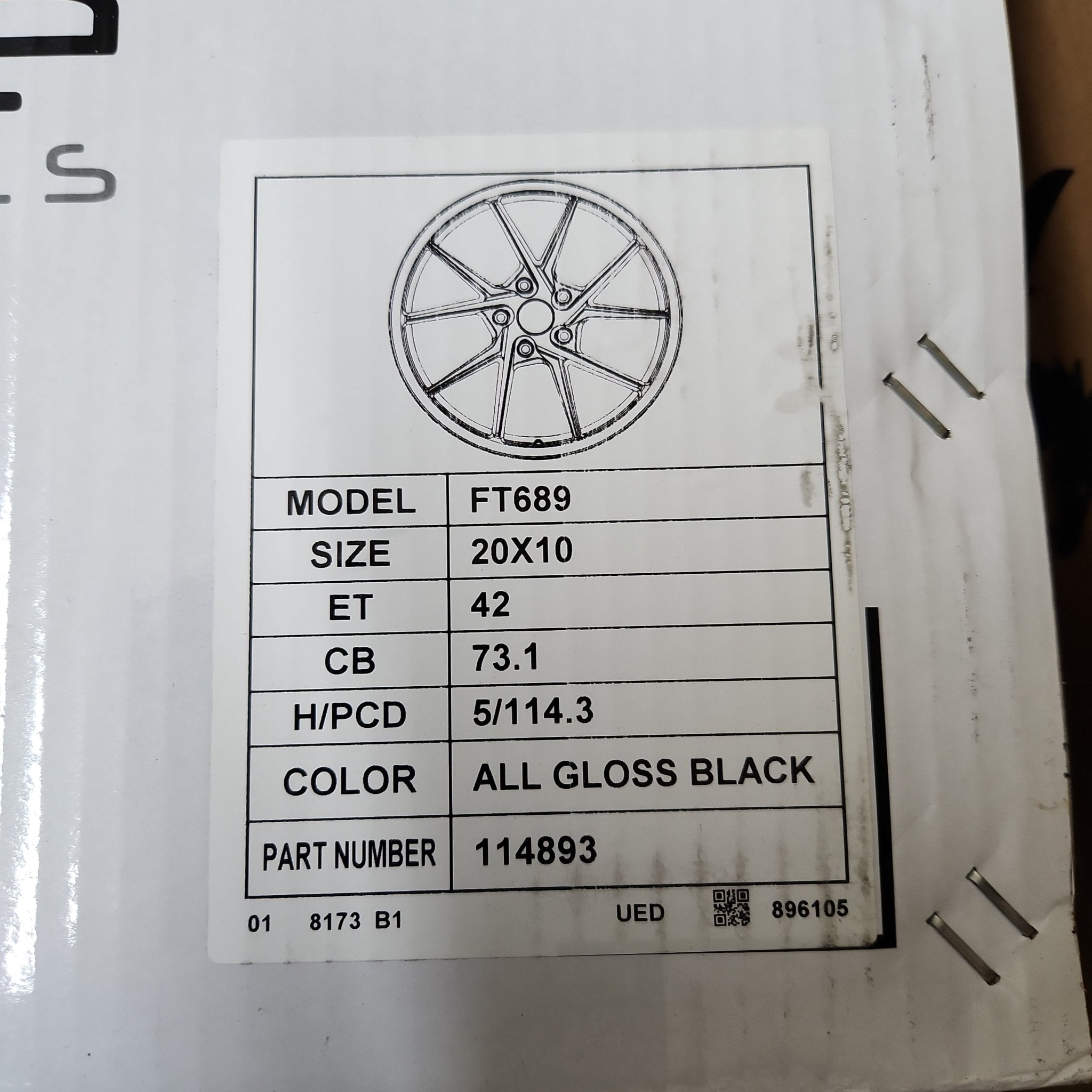 TRAKLITE FLOWTEK 114 TWIST 20X10 5X114.3 GLOSS BLACK - Gun Hill Tire House (WTW - WHOLESALE TIRES & WHEELS)