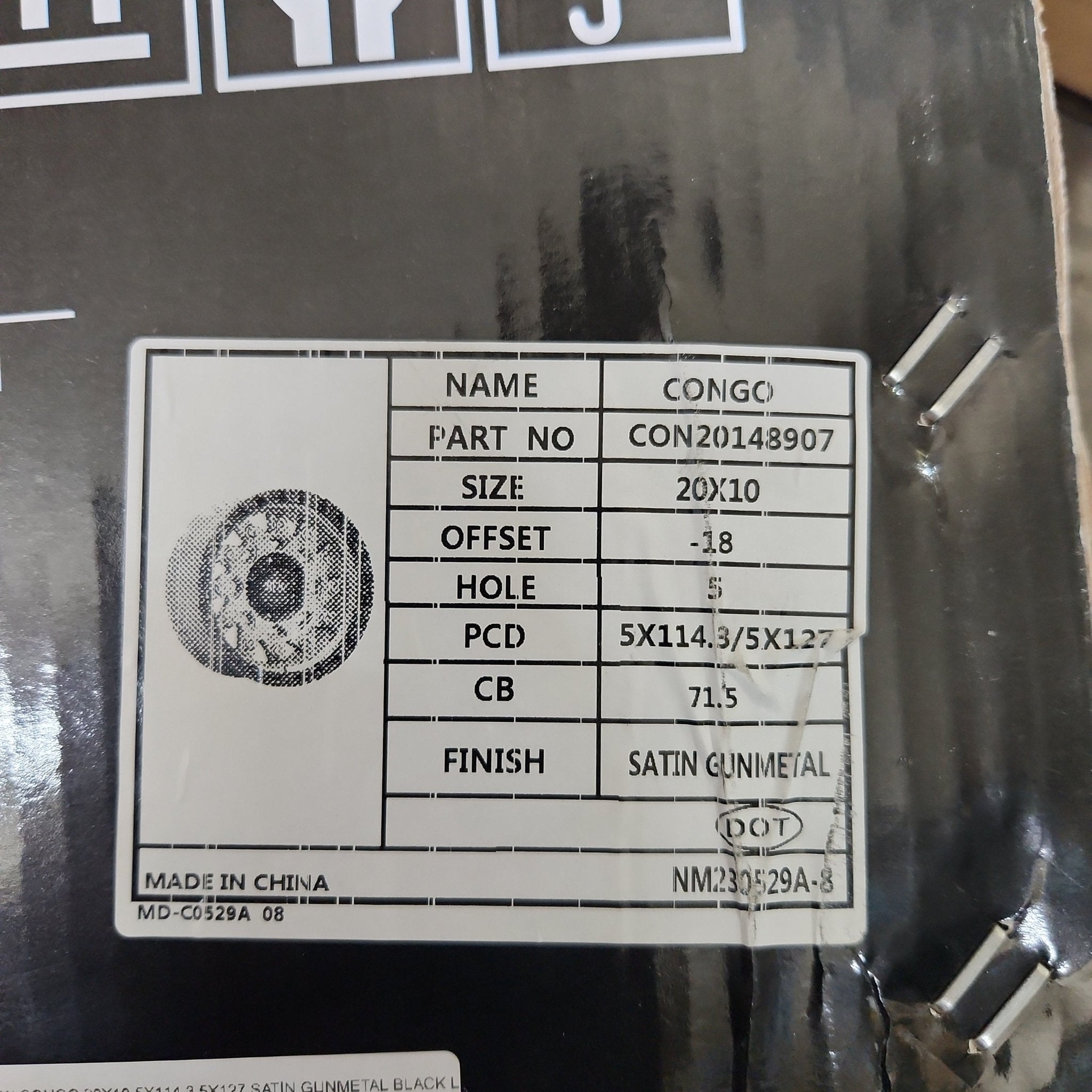 ATW CONGO 20X10 5X114.3 5X127 SATIN GUNMETAL BLACK LIP - Gun Hill Tire House (WTW - WHOLESALE TIRES & WHEELS)