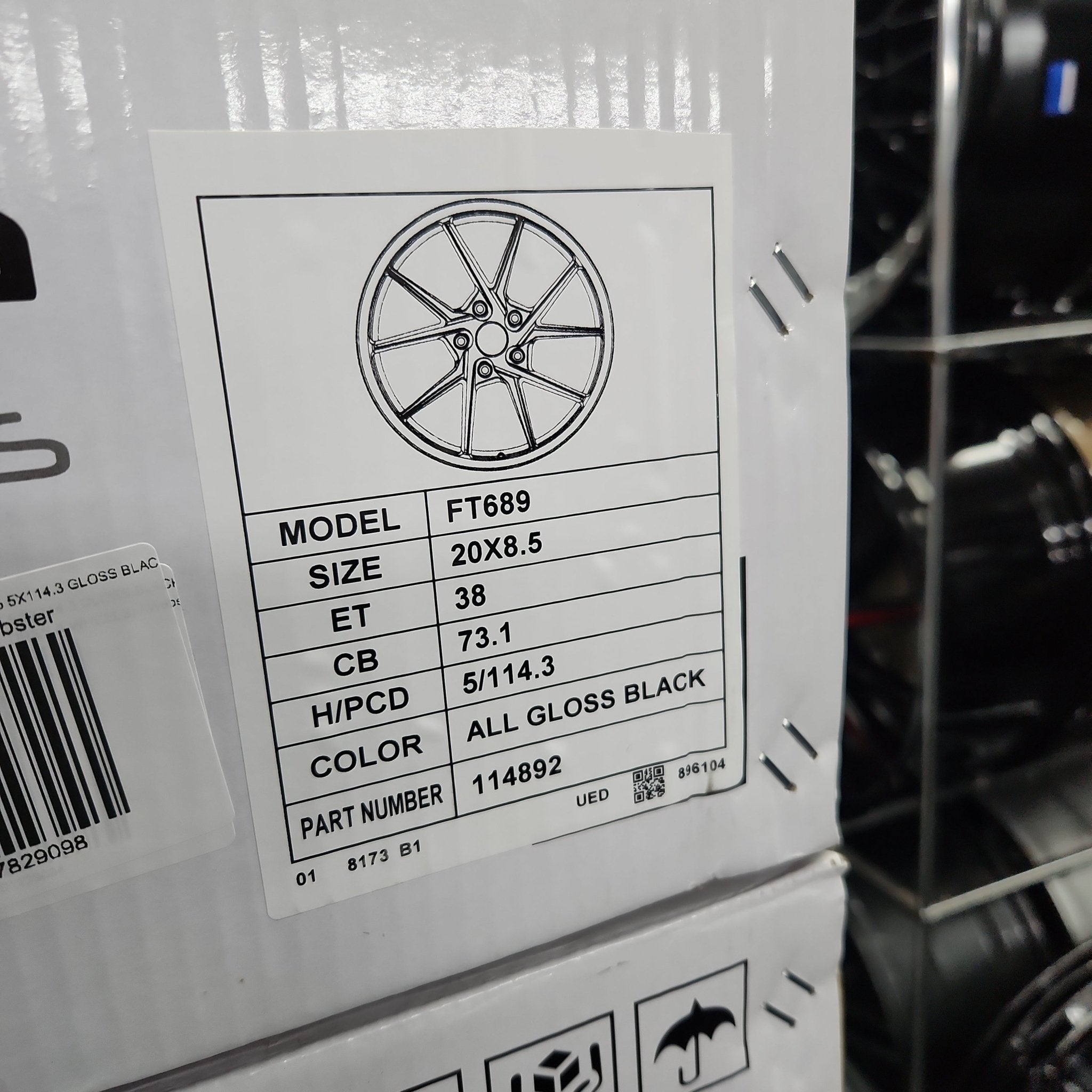 TRAKLITE FLOWTEK 114 TWIST 20X8.5 5X114.3 GLOSS BLACK - Gun Hill Tire House (WTW - WHOLESALE TIRES & WHEELS)