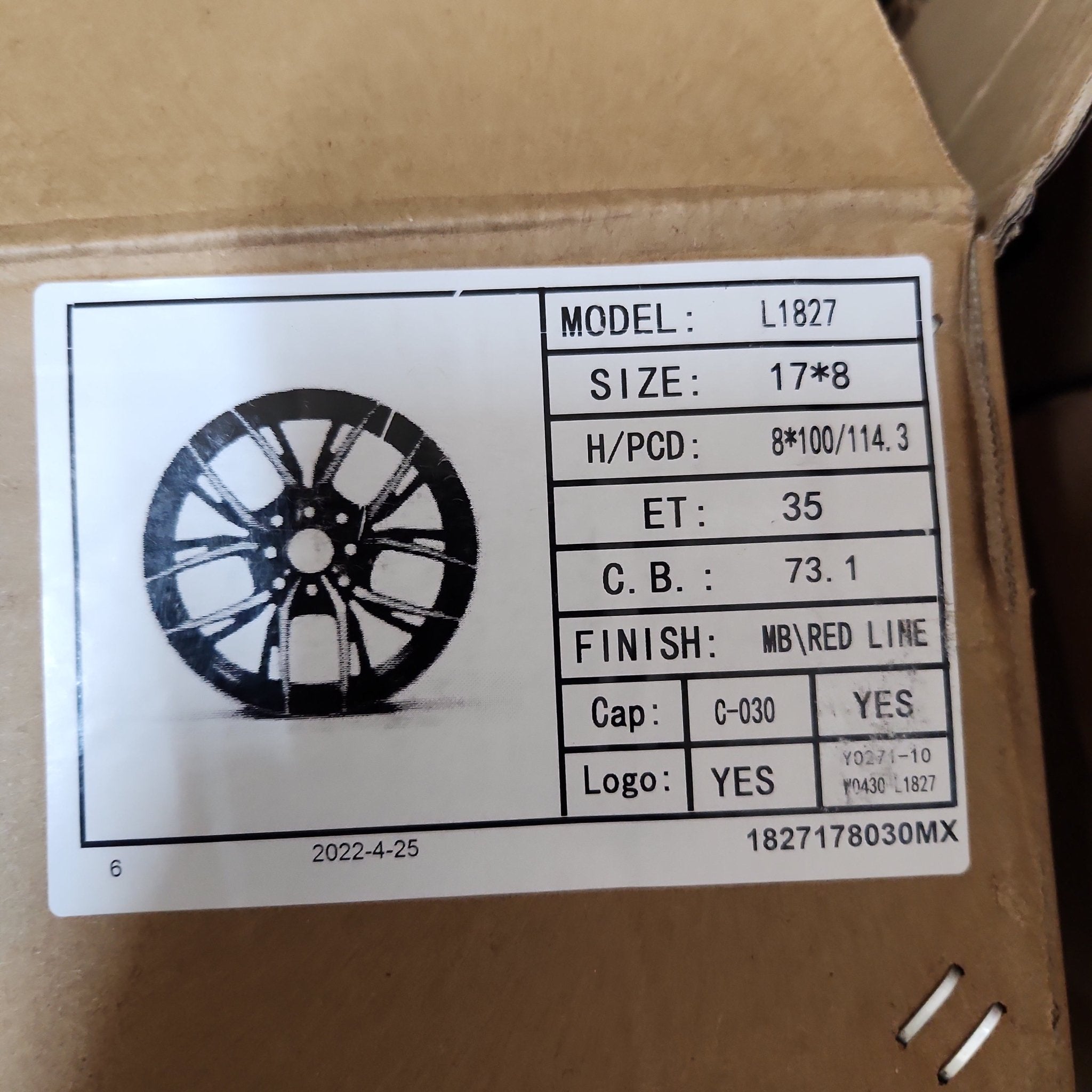 PEGASUS - 1827 17x8.0 4x100 / 4x114.3 GLOSS BLACK RED UNDER CUT - Gun Hill Tire House (WTW - WHOLESALE TIRES & WHEELS)