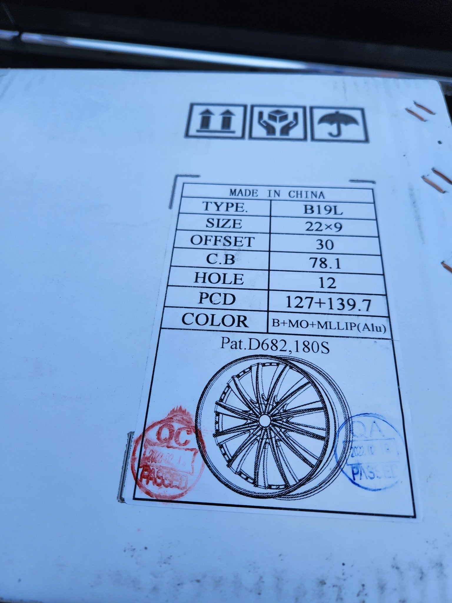 BORGHINI WHEEL B19 - M 22X9.5 6X127 - 6X139.7 - Gun Hill Tire House (WTW - WHOLESALE TIRES & WHEELS)