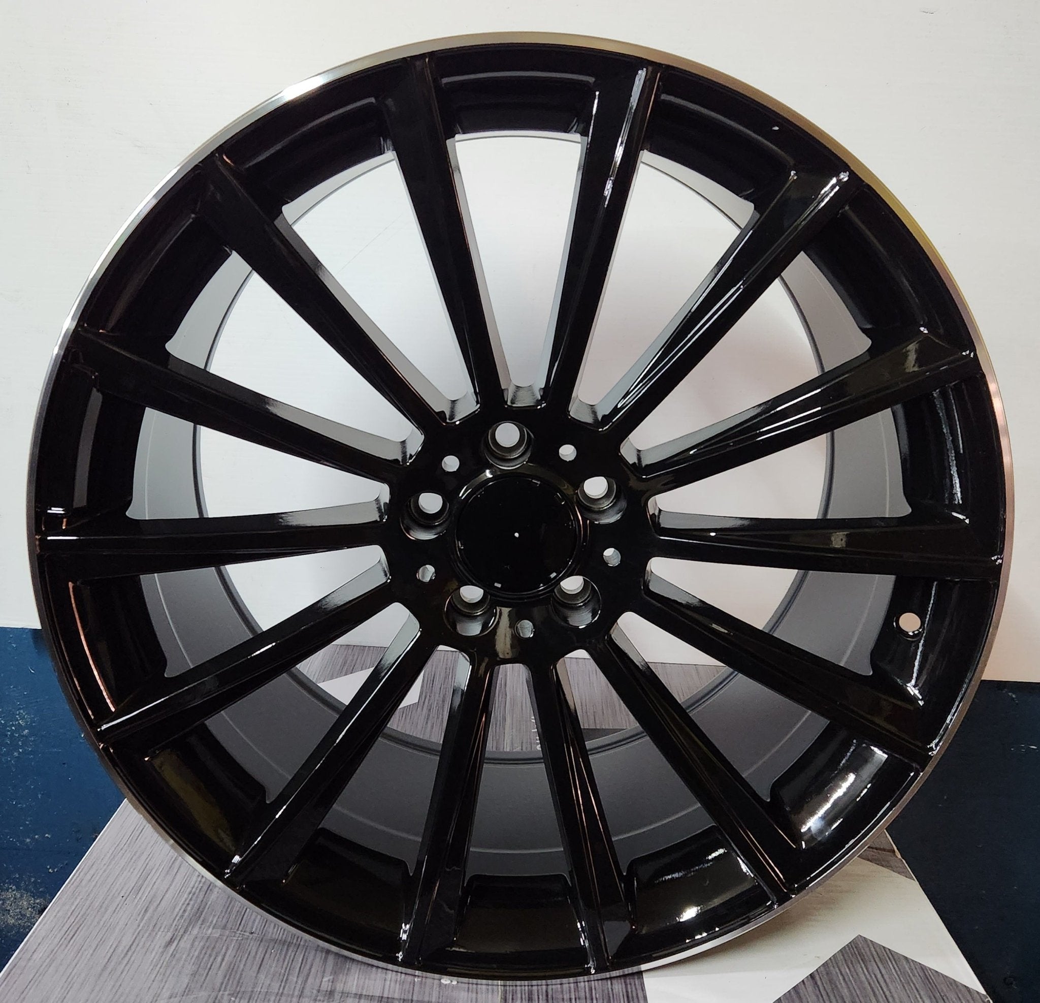 OE - 0236 - D22052 - 1 20X9.5 5X112 PIANO BLACK MACHINED LINE - Gun Hill Tire House (WTW - WHOLESALE TIRES & WHEELS)