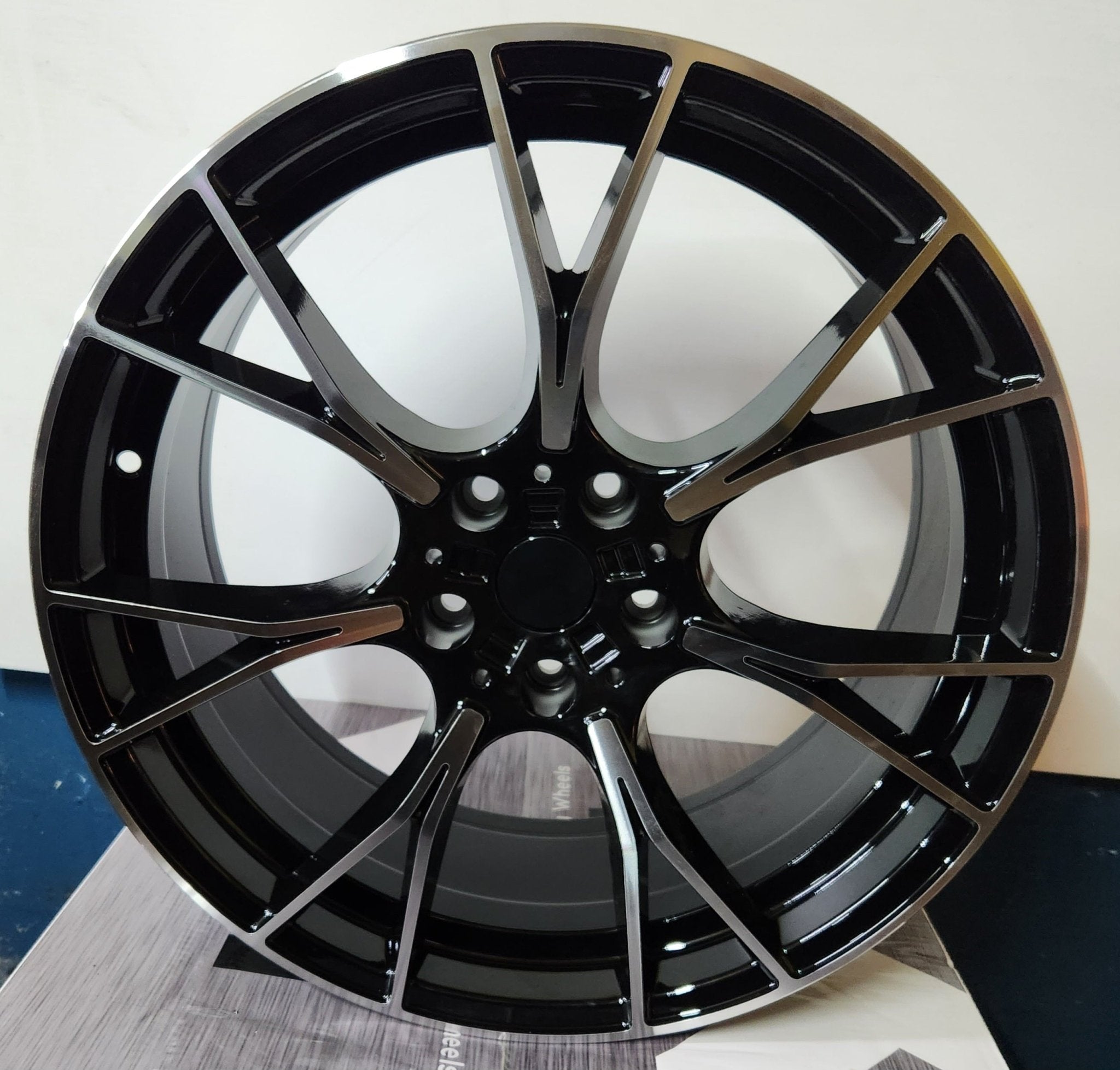 W712 20X9.5 5X120 BLACK MACHINED FACE - Gun Hill Tire House (WTW - WHOLESALE TIRES & WHEELS)