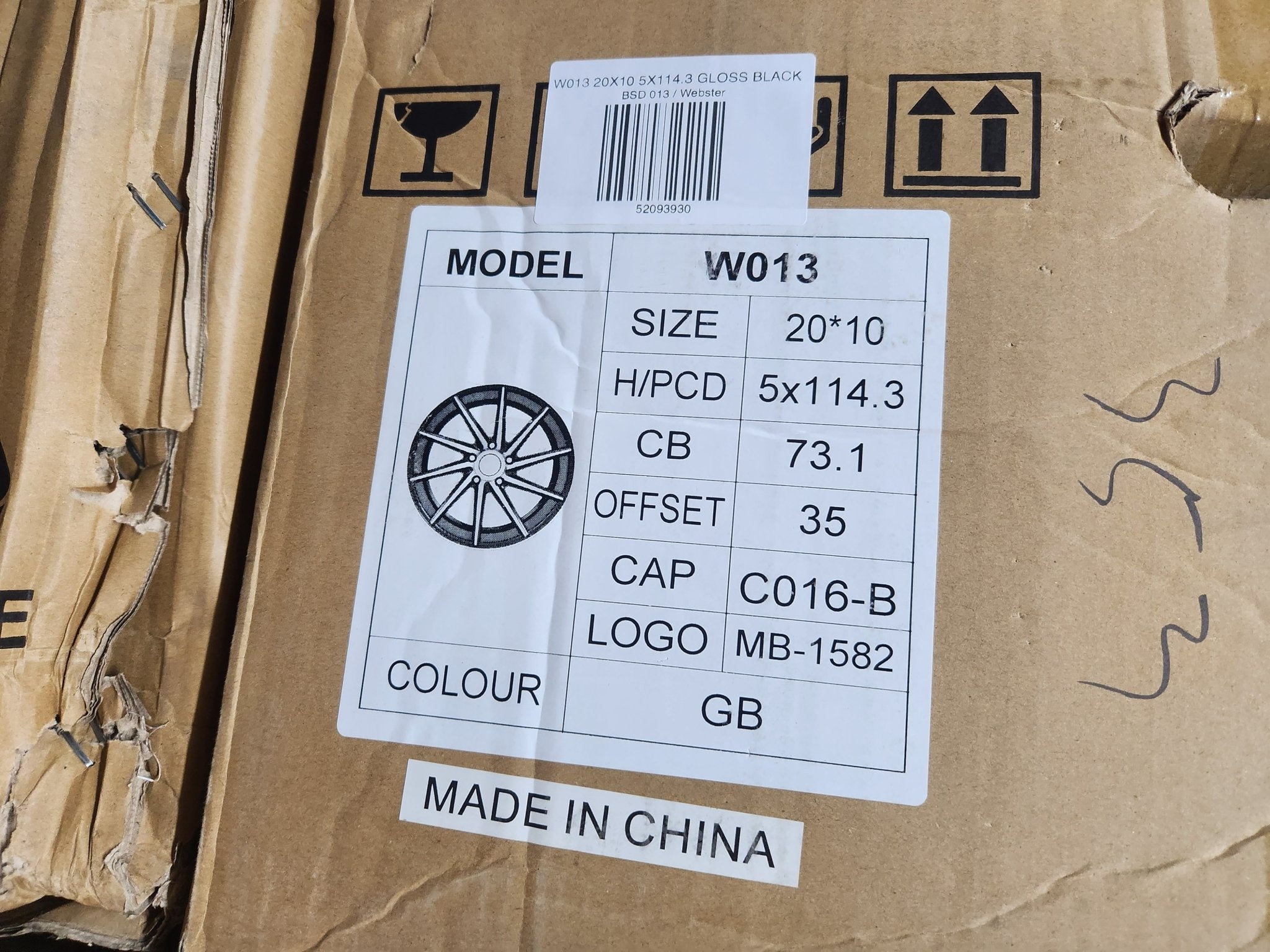 W013 20X10 5X114.3 GLOSS BLACK - Gun Hill Tire House (WTW - WHOLESALE TIRES & WHEELS)