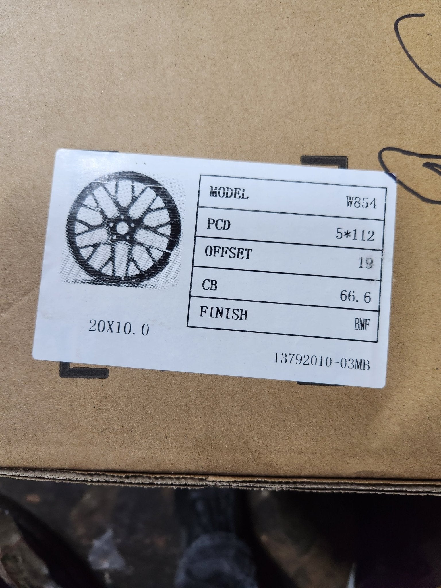 W854 20X10.0 5X112 BLACK MACHINED FACE - Gun Hill Tire House (WTW - WHOLESALE TIRES & WHEELS)