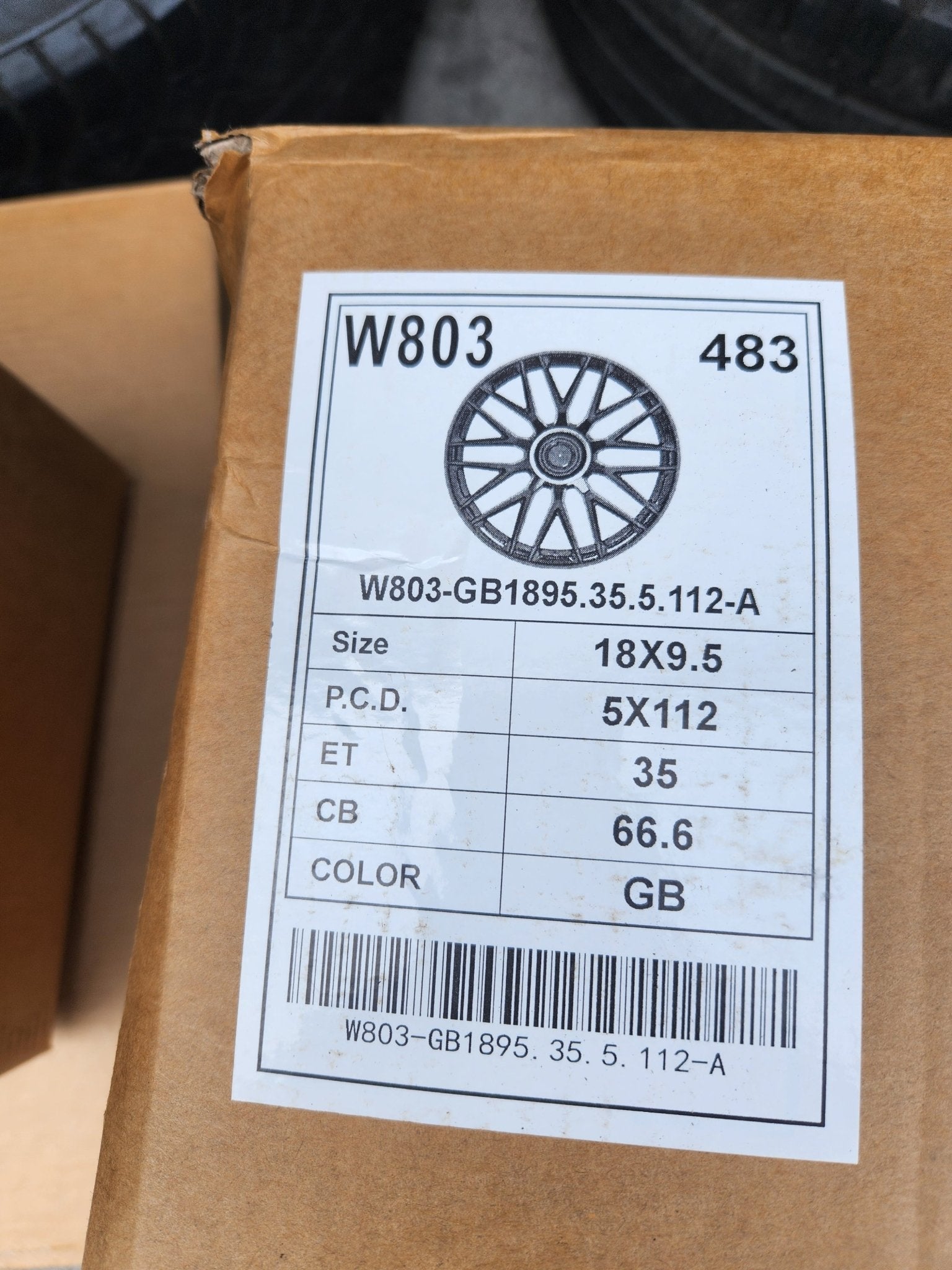 W803 WHEELS 18X9.5 5x112 GLOSS BLACK - Gun Hill Tire House (WTW - WHOLESALE TIRES & WHEELS)