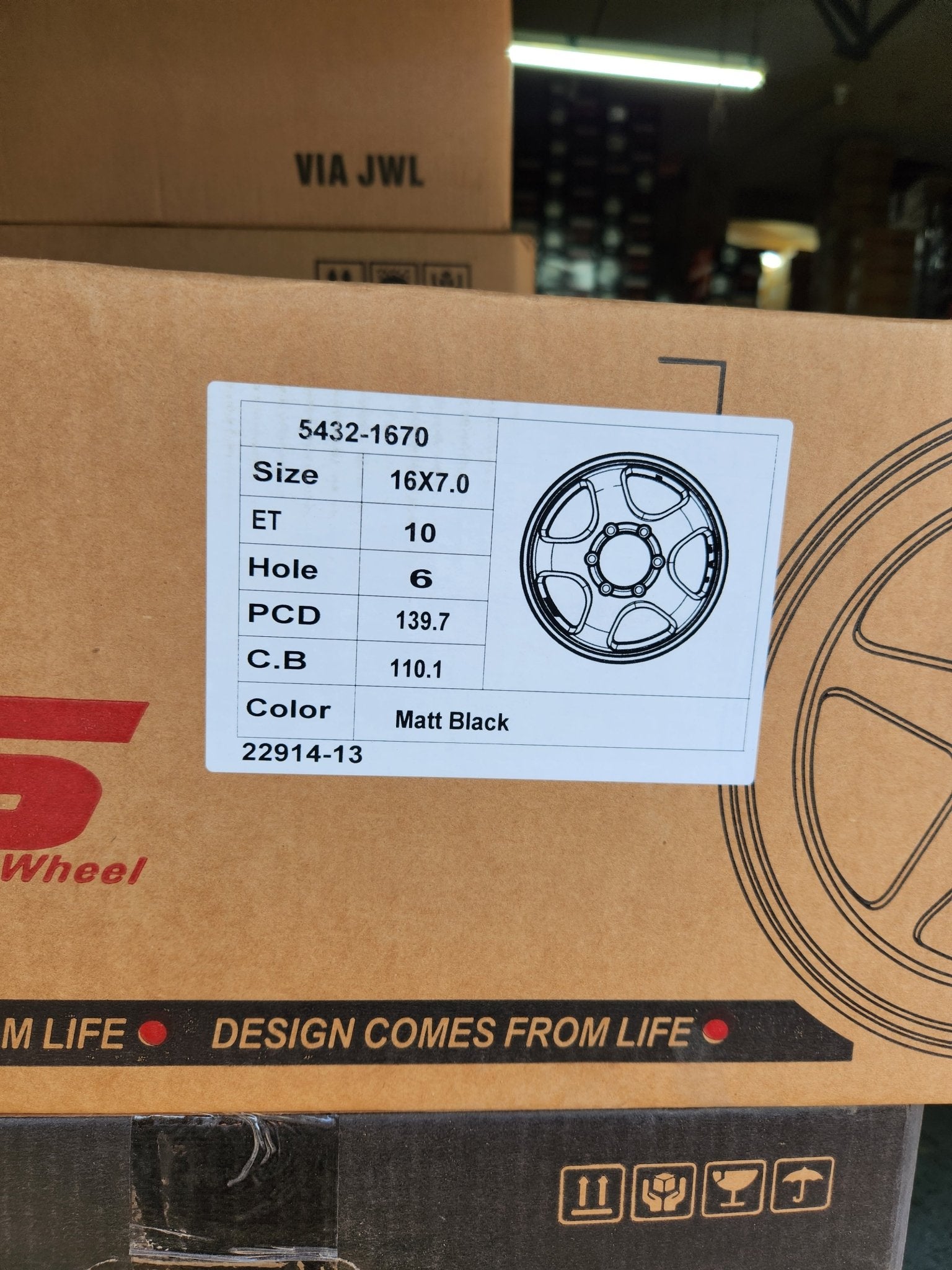 OE - 5432 MEISTER SIHC REP 16X7.0 6X139.7 MATTE BLACK - Gun Hill Tire House (WTW - WHOLESALE TIRES & WHEELS)