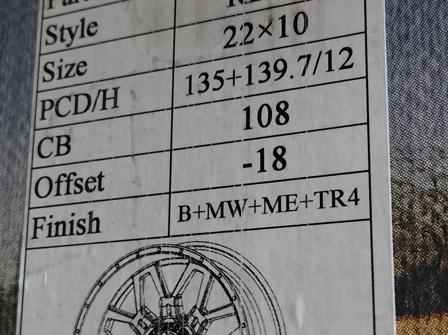 RDR RD25 22x10 6x135 - 6x5.5 B+MW+ME+TR4 - Gun Hill Tire House (WTW - WHOLESALE TIRES & WHEELS)