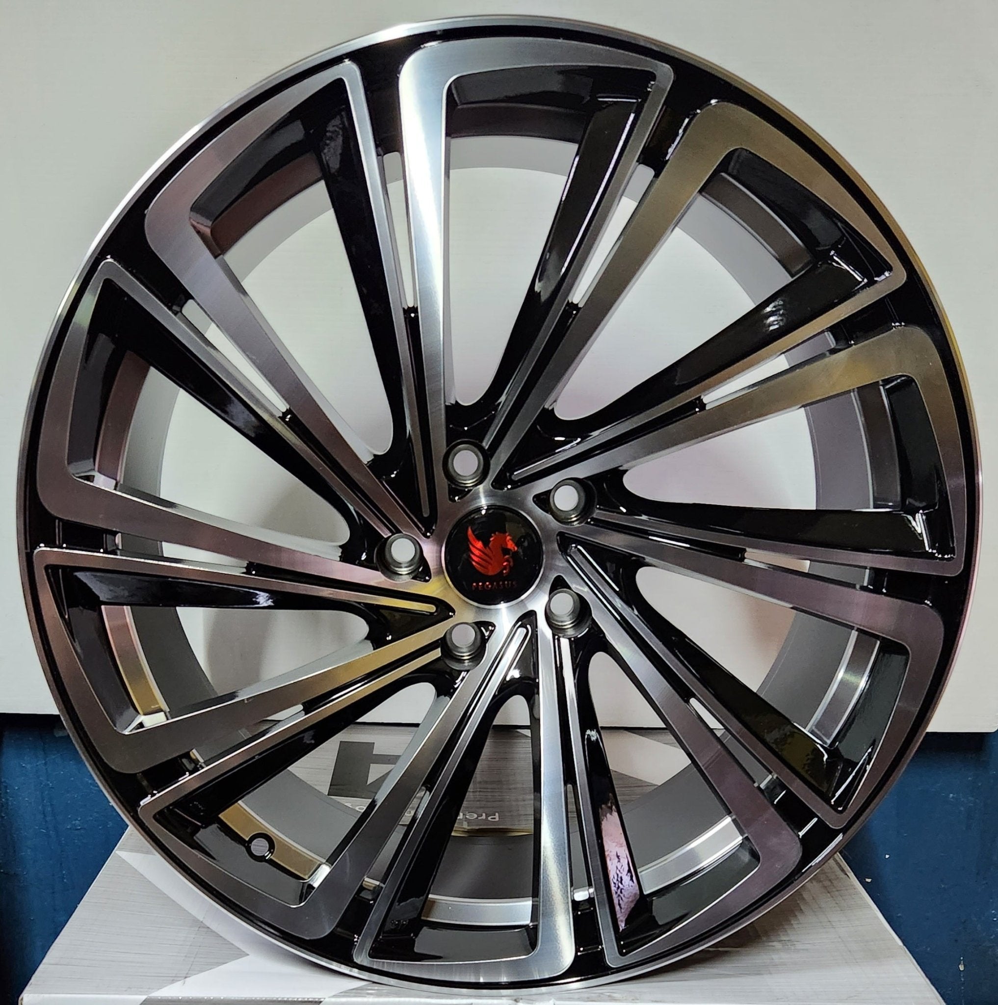 PEGASUS - AG19 20x9.0 5x114.3 GLOSS BLACK MACHINED FACE MILLED WINDOW MACHINED UNDE - Gun Hill Tire House (WTW - WHOLESALE TIRES & WHEELS)