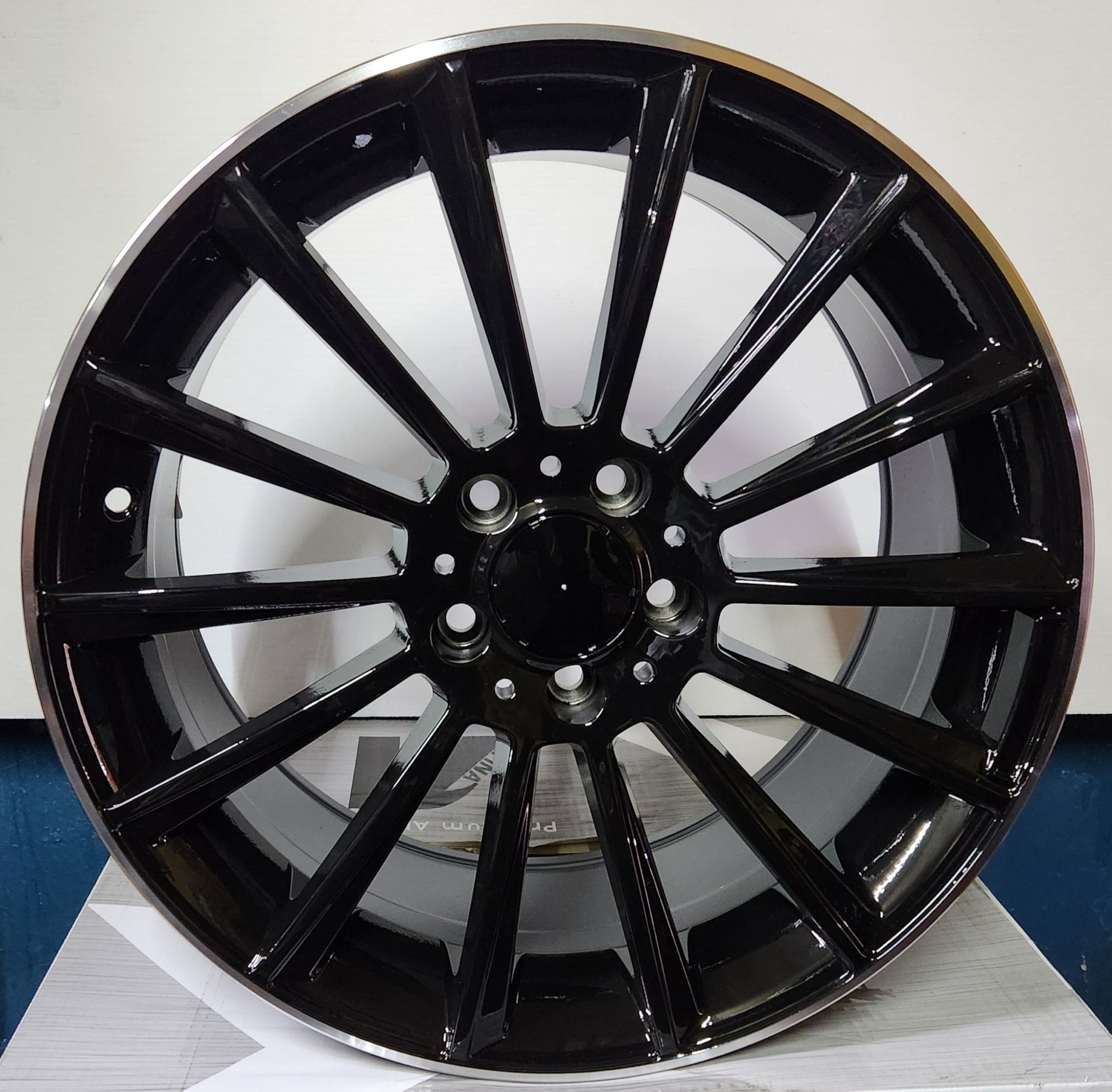 OE - 0236 18X8.5 5X112 PIANO BLACK MACHINED LIP - Gun Hill Tire House (WTW - WHOLESALE TIRES & WHEELS)