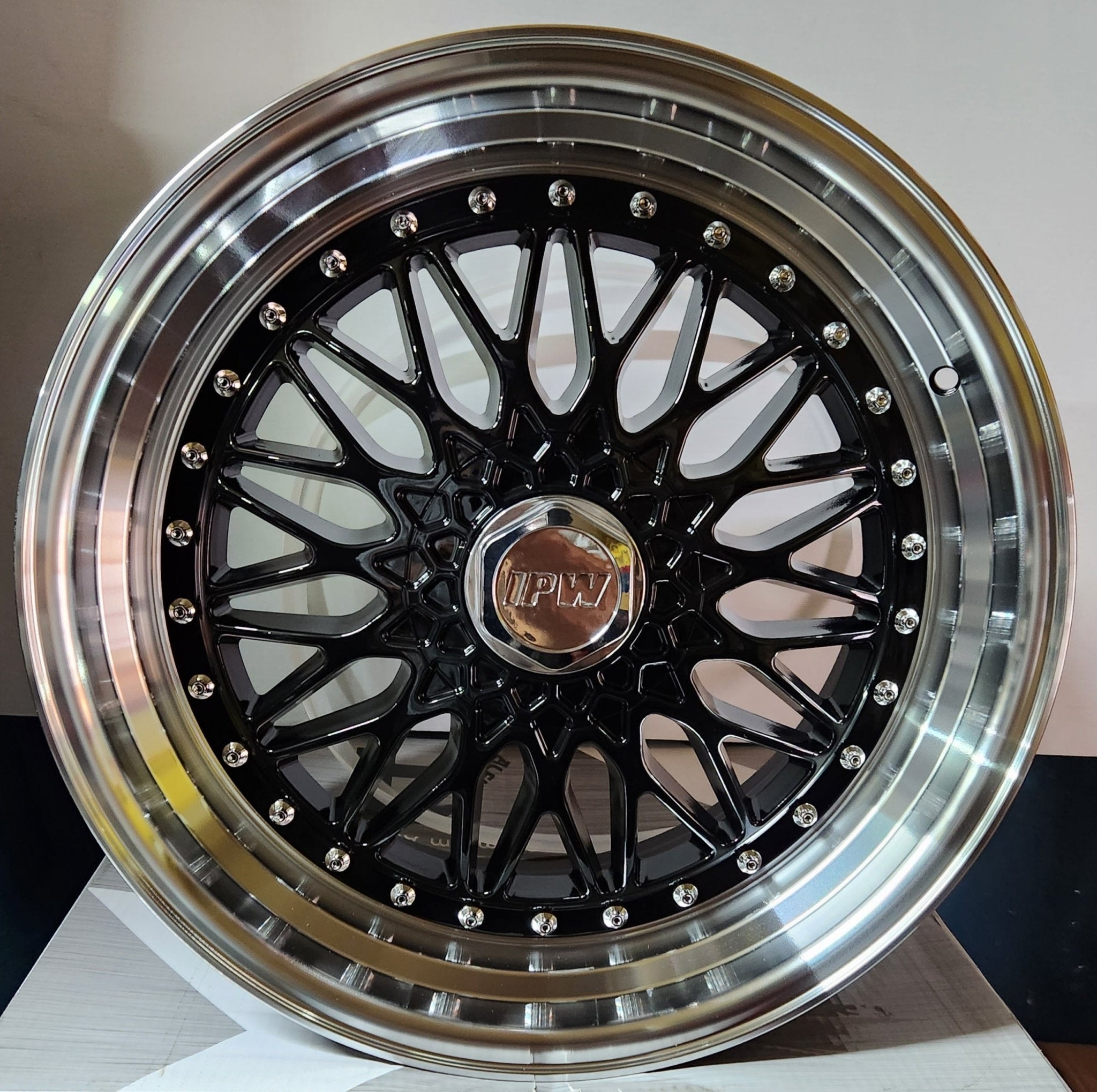 W881 WHEELS 19x9.5 5X112 5X114.3 / 5X120 BLACK MACHINED LIP - Gun Hill Tire House (WTW - WHOLESALE TIRES & WHEELS)