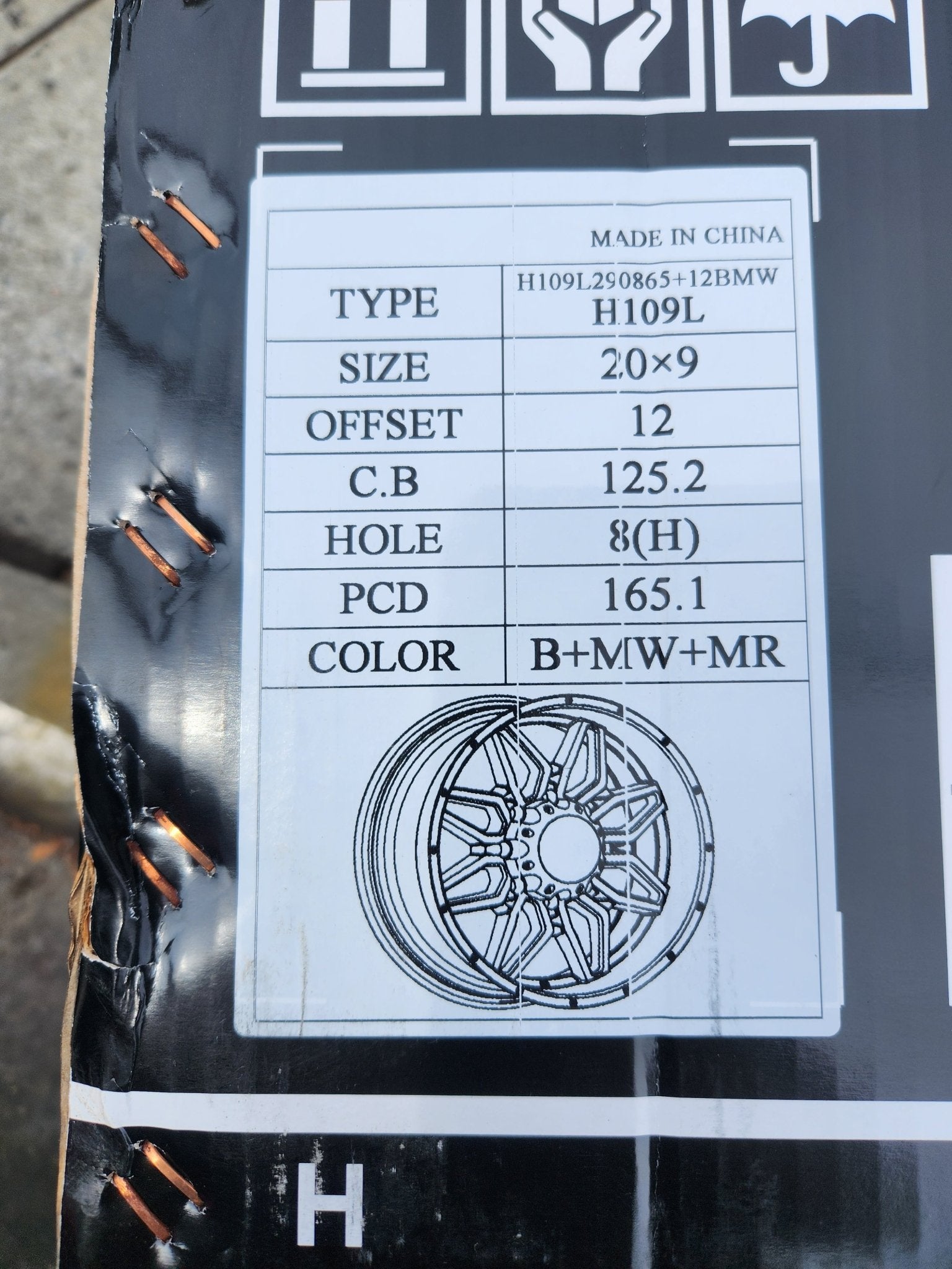 H109L 20x9 8x165.1 B+ MW +MR - Gun Hill Tire House (WTW - WHOLESALE TIRES & WHEELS)