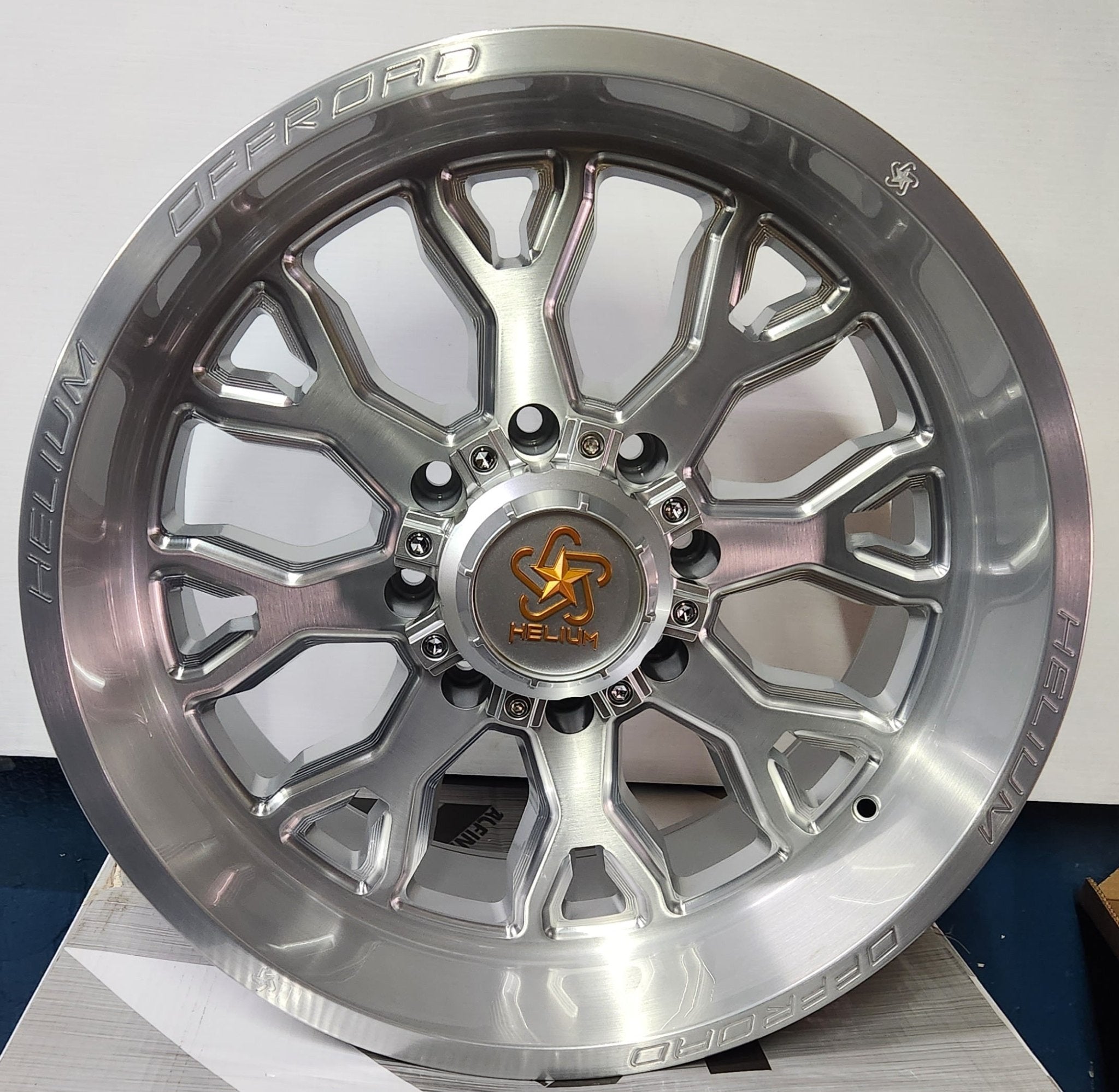 HELIUM HC+1S - MM 20X10 8X165 BRUSHED SILVER MACHINED MILLING - Gun Hill Tire House (WTW - WHOLESALE TIRES & WHEELS)