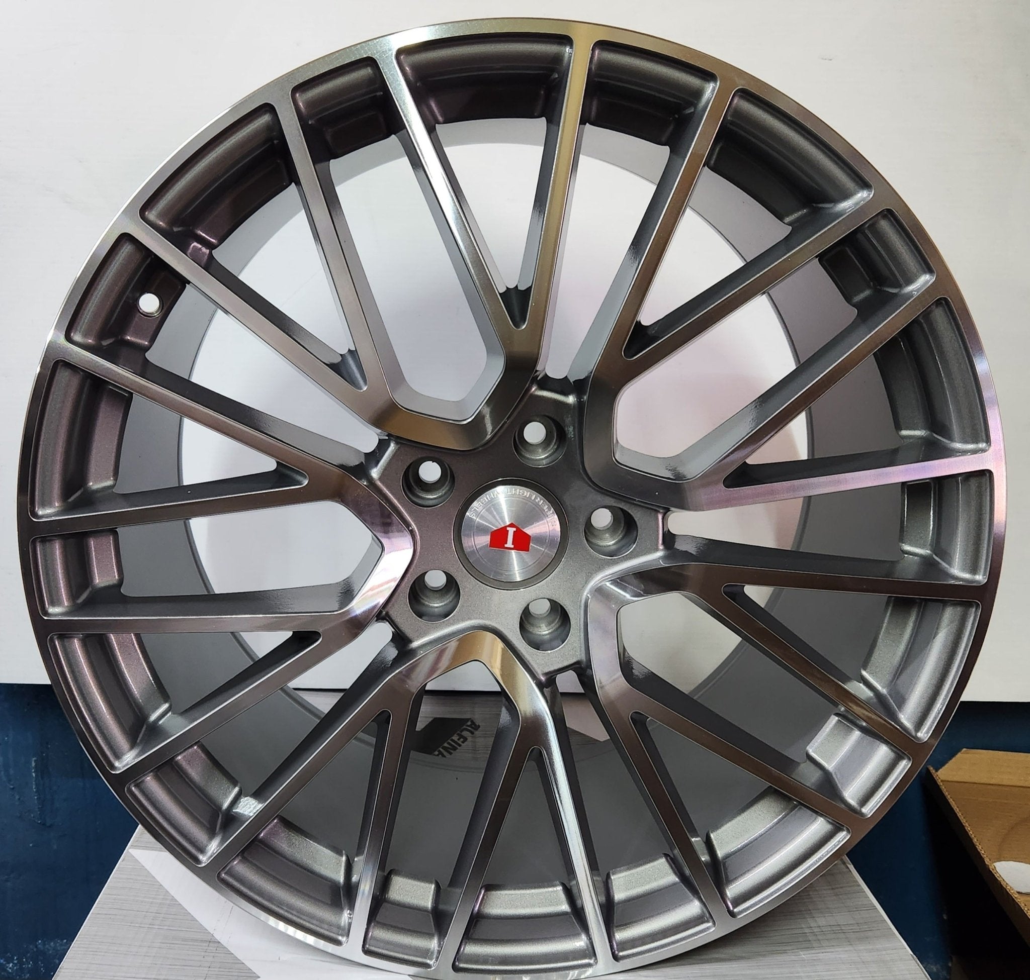 RP27 22X10 5X130 MACHINED FACE W/GUNMETAL OUTLINE - Gun Hill Tire House (WTW - WHOLESALE TIRES & WHEELS)