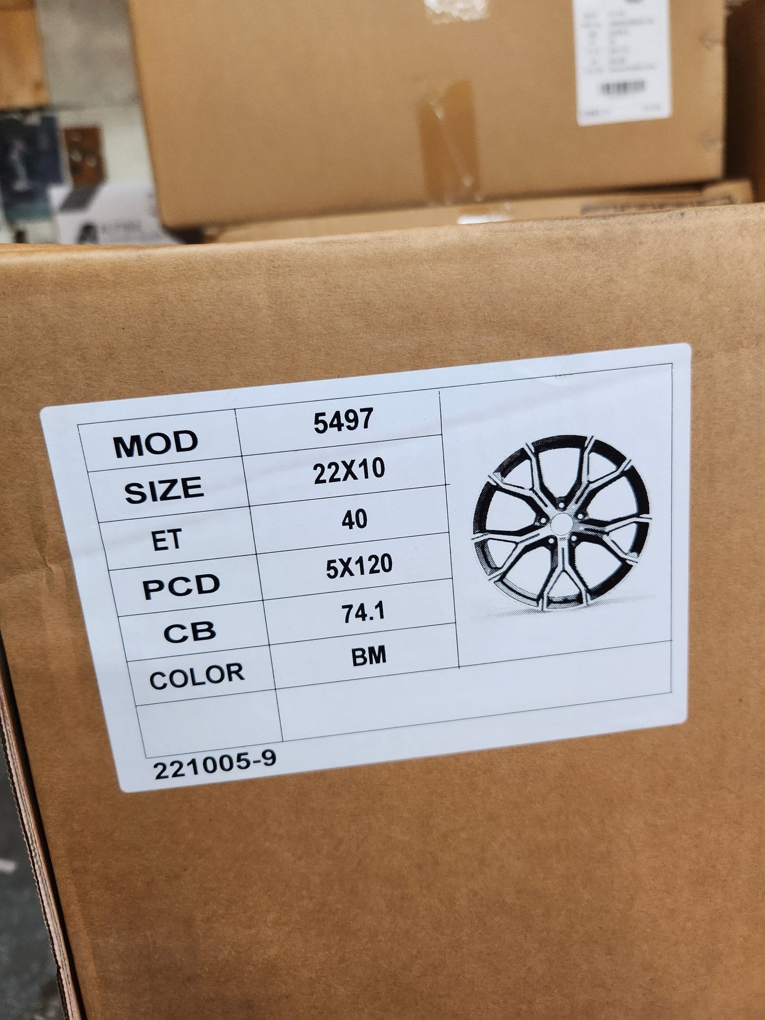 OE 5497 741M STYLE REP 22X10 5X120 PIANO BLACK MACHINED FACE - Gun Hill Tire House (WTW - WHOLESALE TIRES & WHEELS)