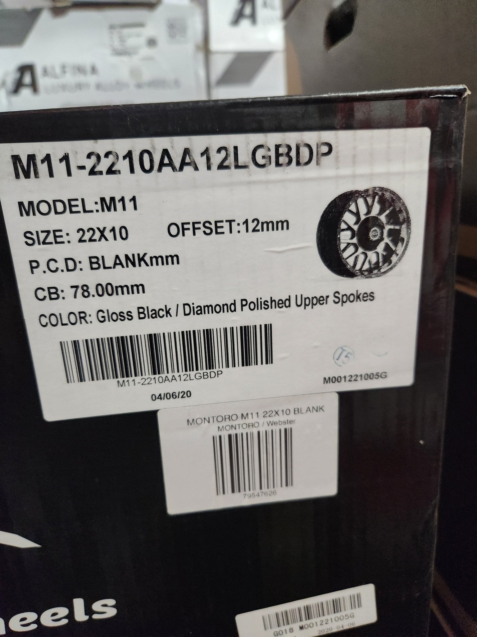 MONTORO M11 22X10 BLANK - Gun Hill Tire House (WTW - WHOLESALE TIRES & WHEELS)