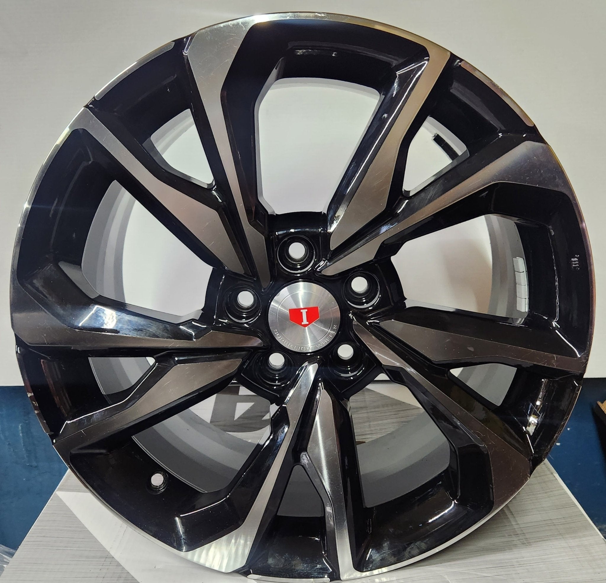W322 18x8.0 5x114.3 BLACK MACHINED FACE - Gun Hill Tire House (WTW - WHOLESALE TIRES & WHEELS)