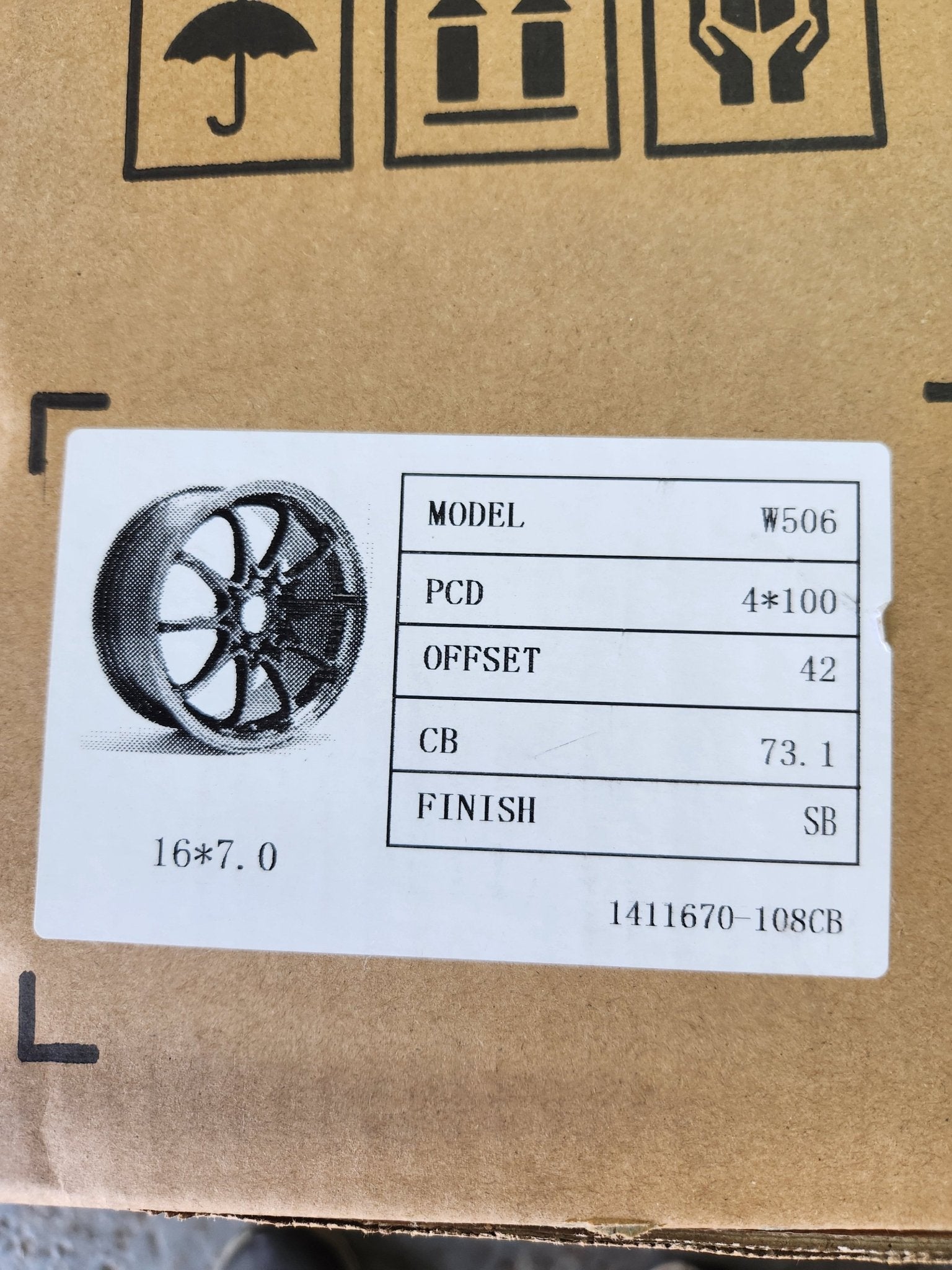 W506 XH1411 16X7.0 4X100 SATIN BLACK - Gun Hill Tire House (WTW - WHOLESALE TIRES & WHEELS)