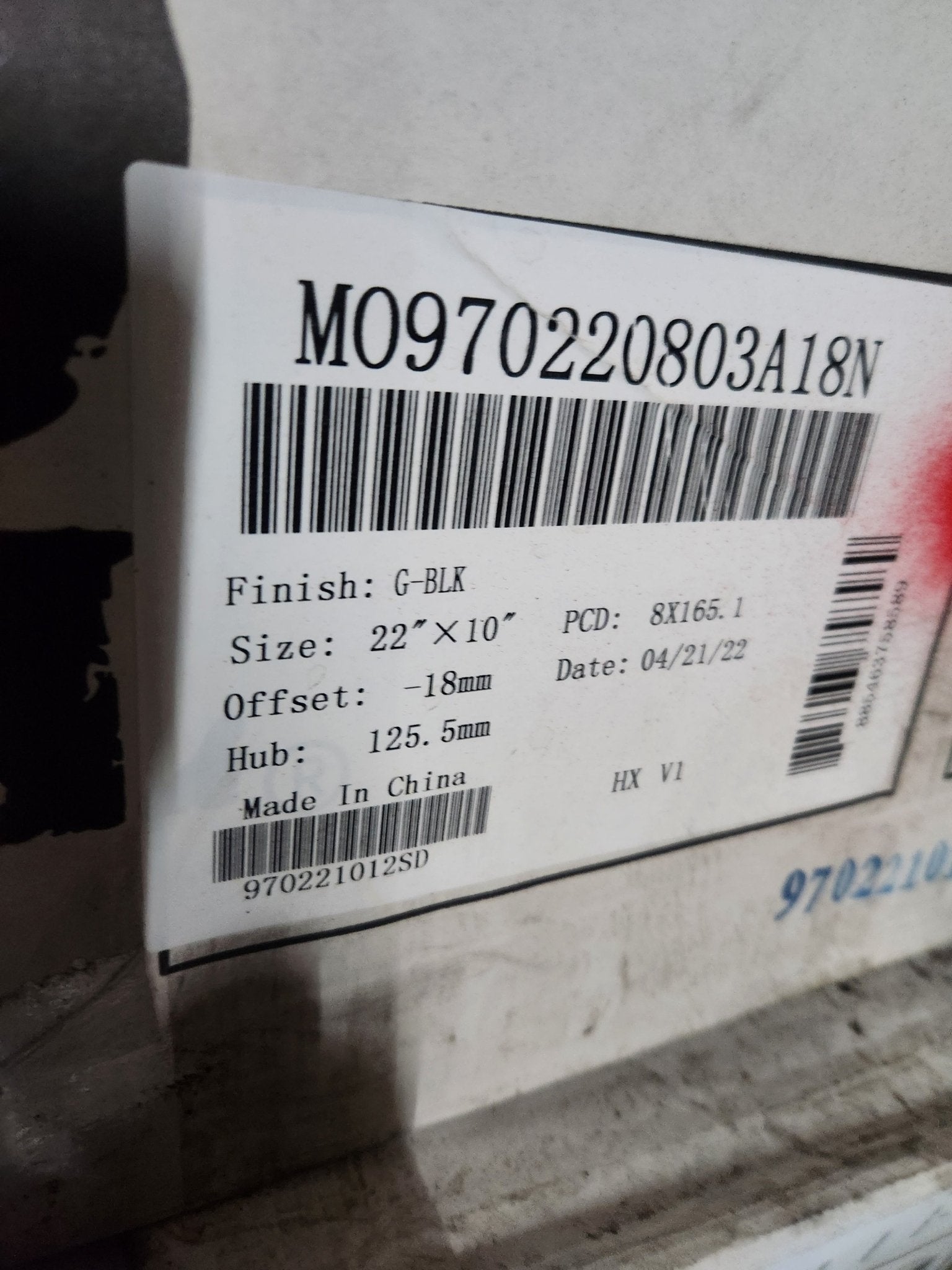 MONTORO M097 22X10 8X165 GLOSS BLACK - Gun Hill Tire House (WTW - WHOLESALE TIRES & WHEELS)