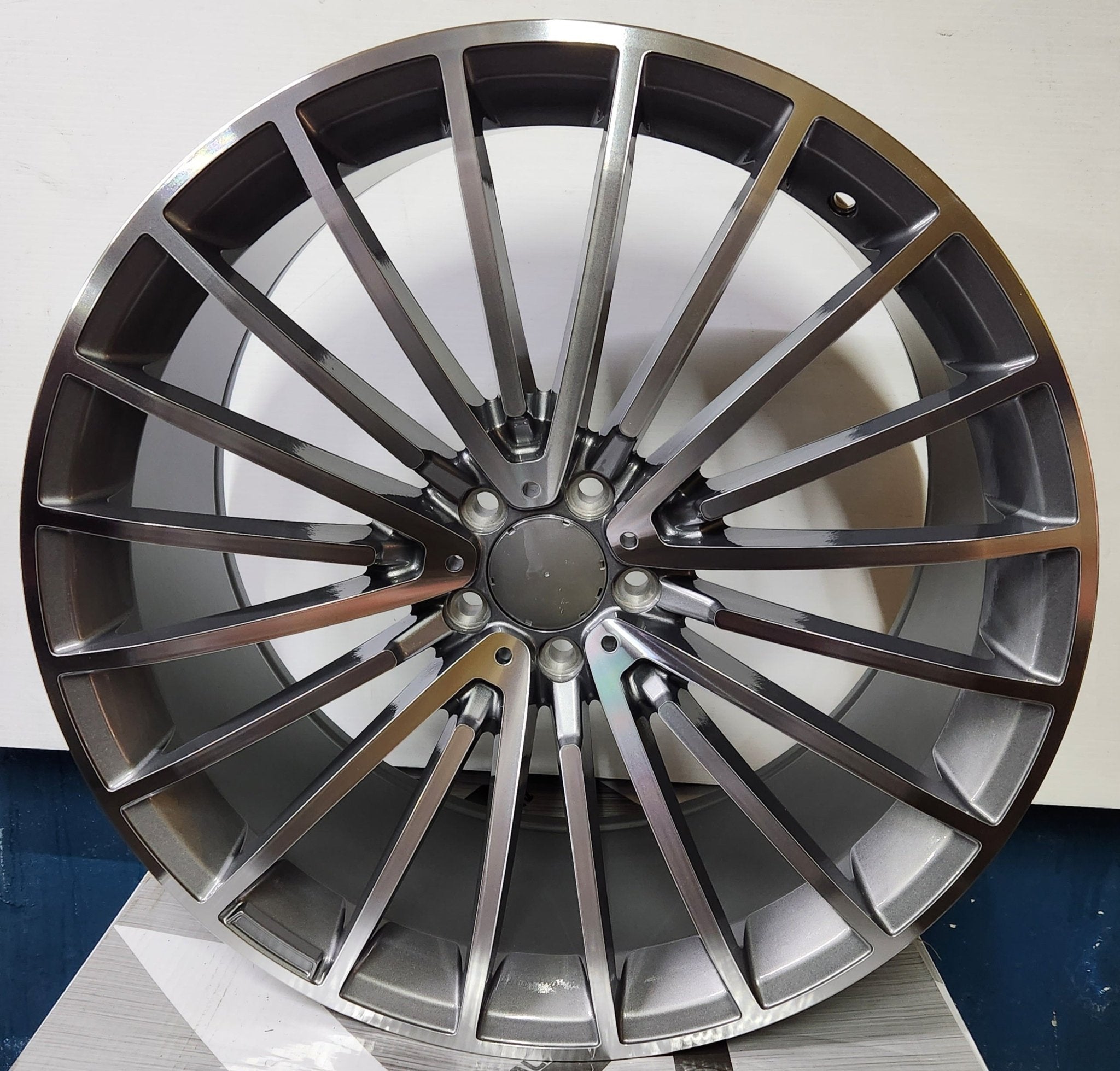 0235 MC10 20X9.5 5X112 GLOSSY GUN METAL MACHINE FACE - Gun Hill Tire House (WTW - WHOLESALE TIRES & WHEELS)