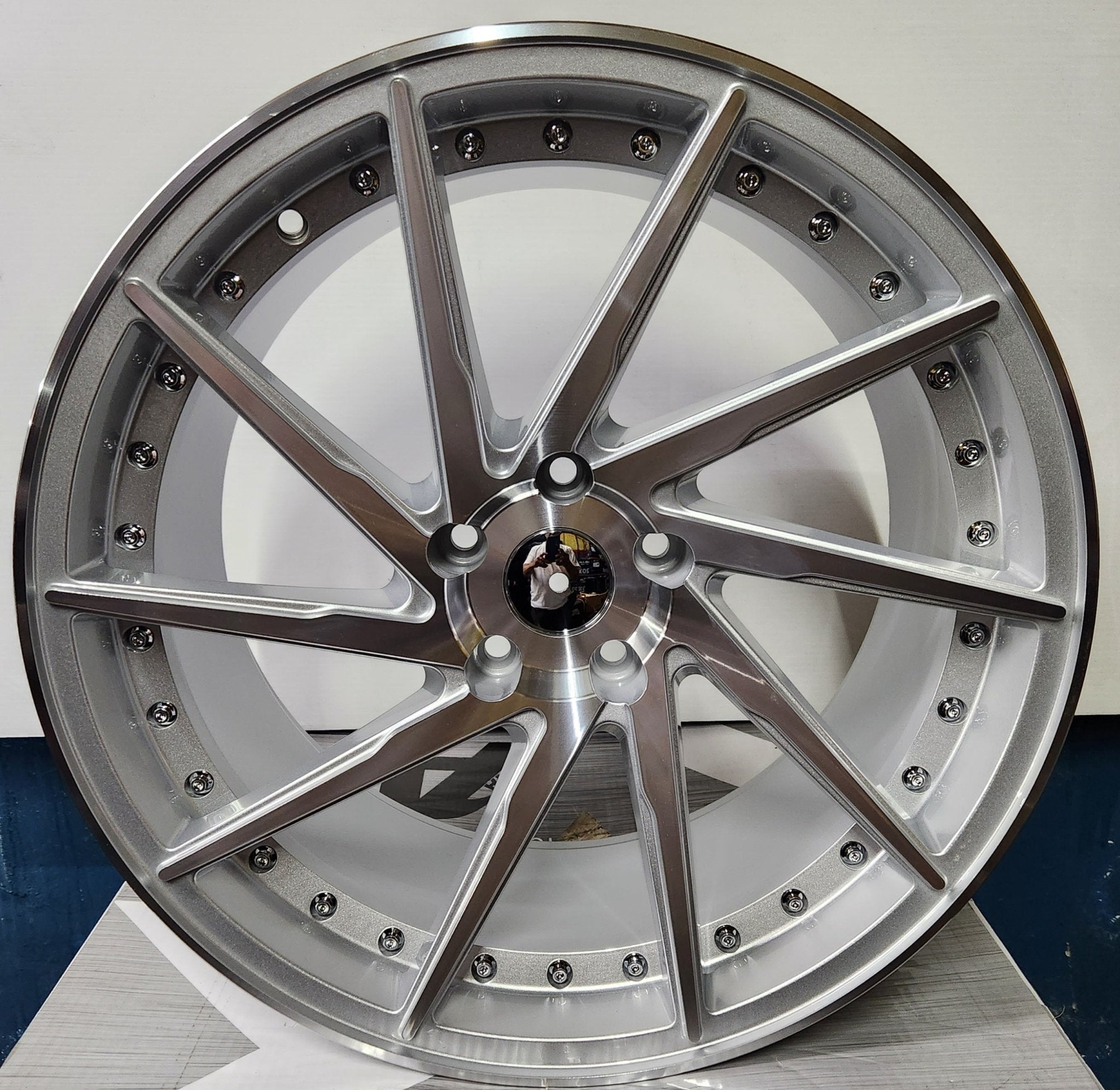 VOSSEN STYLE - PW OE02 19x8.5 5x4.5 SILVER MACHINED FACE - Gun Hill Tire House (WTW - WHOLESALE TIRES & WHEELS)