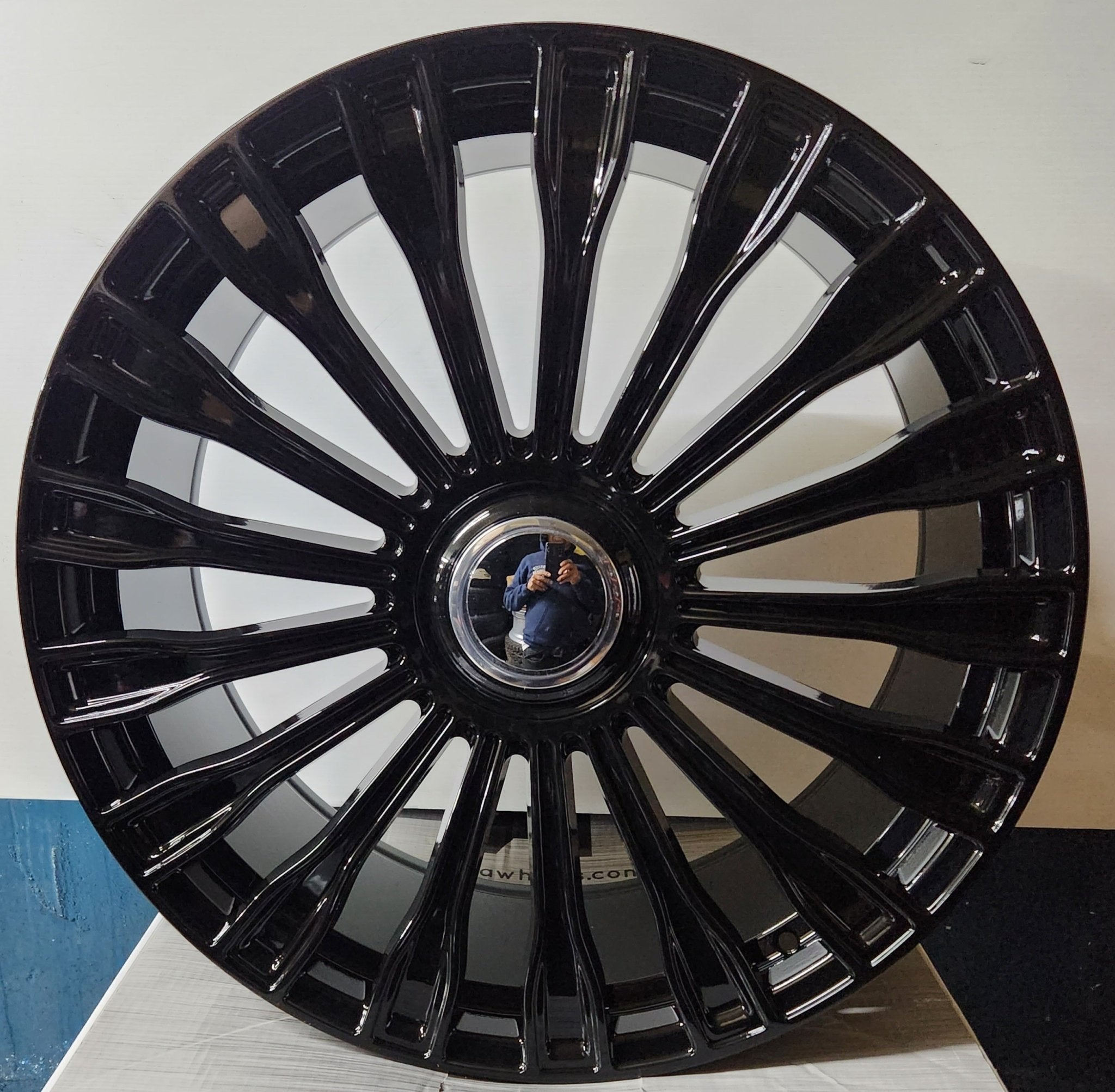 OE - 0313 22X10.5 5X112 GLOSS BLACK WITH FLOATING CAP - Gun Hill Tire House (WTW - WHOLESALE TIRES & WHEELS)