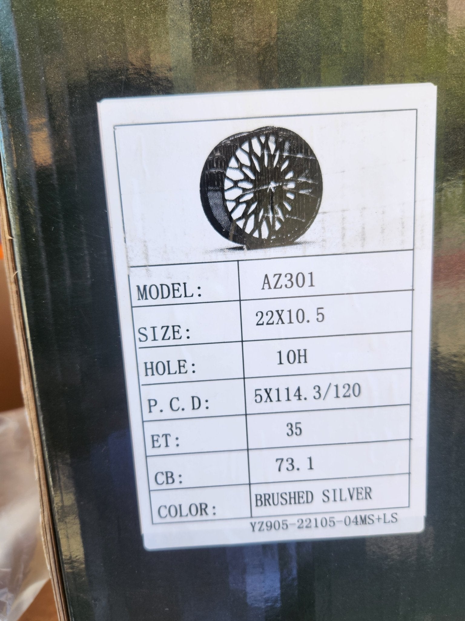 AZAD 301 22X10.5 5X114.3 5X120 BRUSHED SILVER - Gun Hill Tire House (WTW - WHOLESALE TIRES & WHEELS)