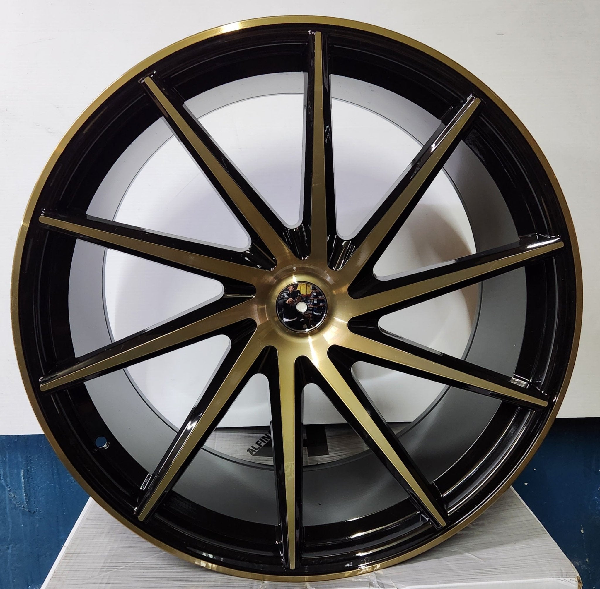 ALFINA AF301 BLANK 22X9 GLOSSY BLACK MACHINED BRONZE TINT5 - Gun Hill Tire House (WTW - WHOLESALE TIRES & WHEELS)