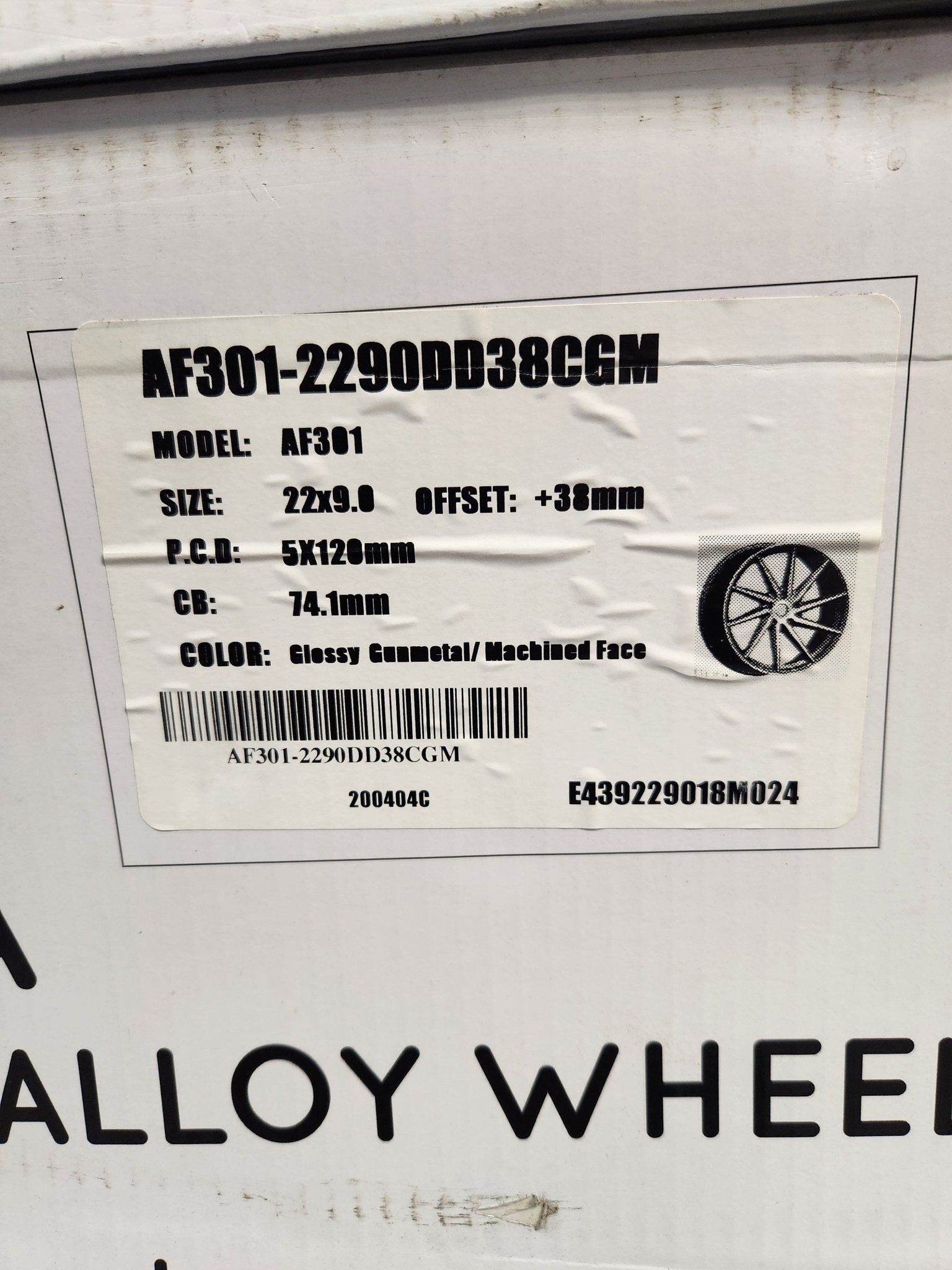 ALFINA AF301 22X9.0 5X120 GLOSSY GUNMTAL MACHINED FACE - Gun Hill Tire House (WTW - WHOLESALE TIRES & WHEELS)