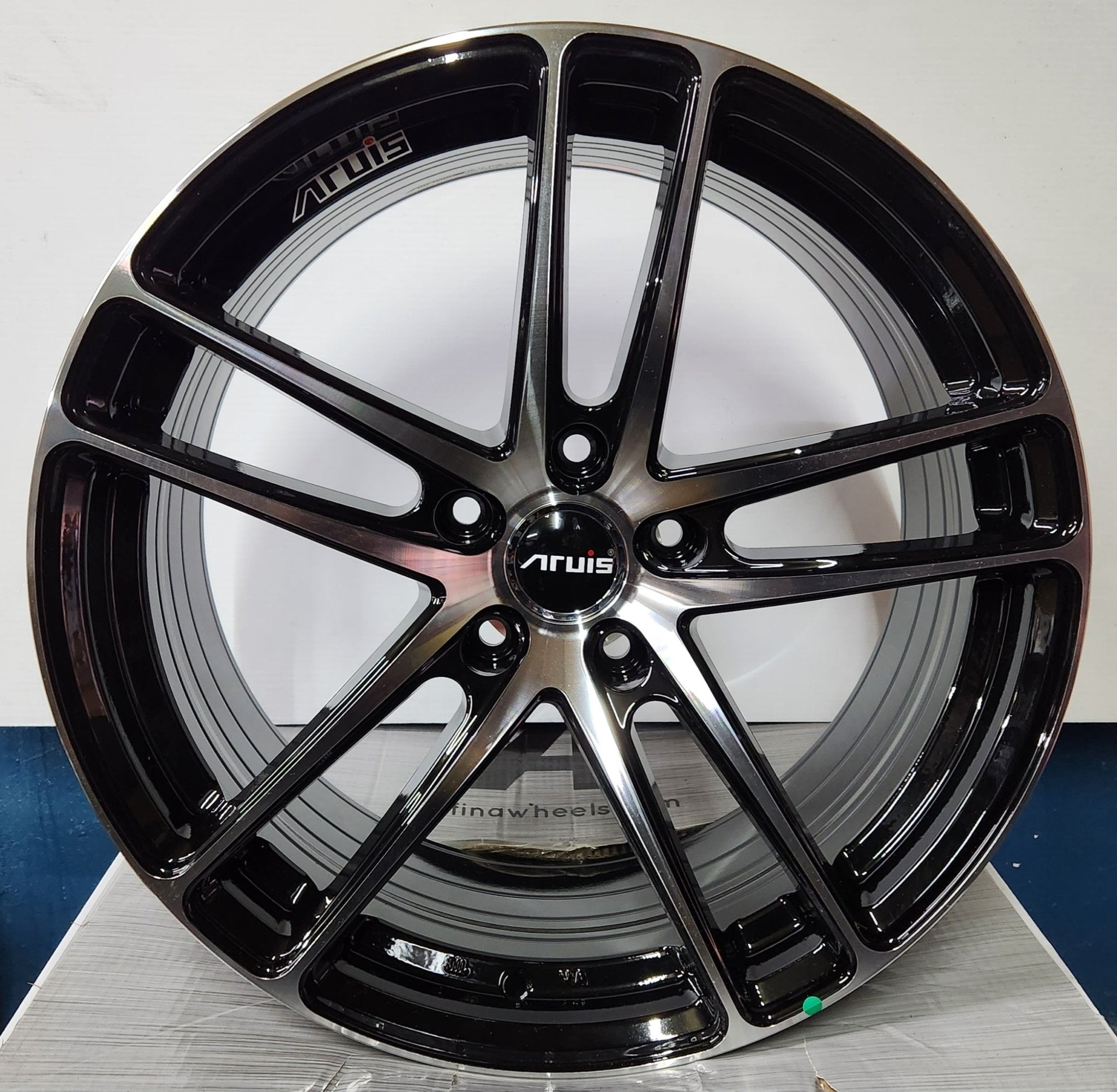 PEGAUS AS77 19X8.5 5X120 BLACK MACHINE FACE - Gun Hill Tire House (WTW - WHOLESALE TIRES & WHEELS)