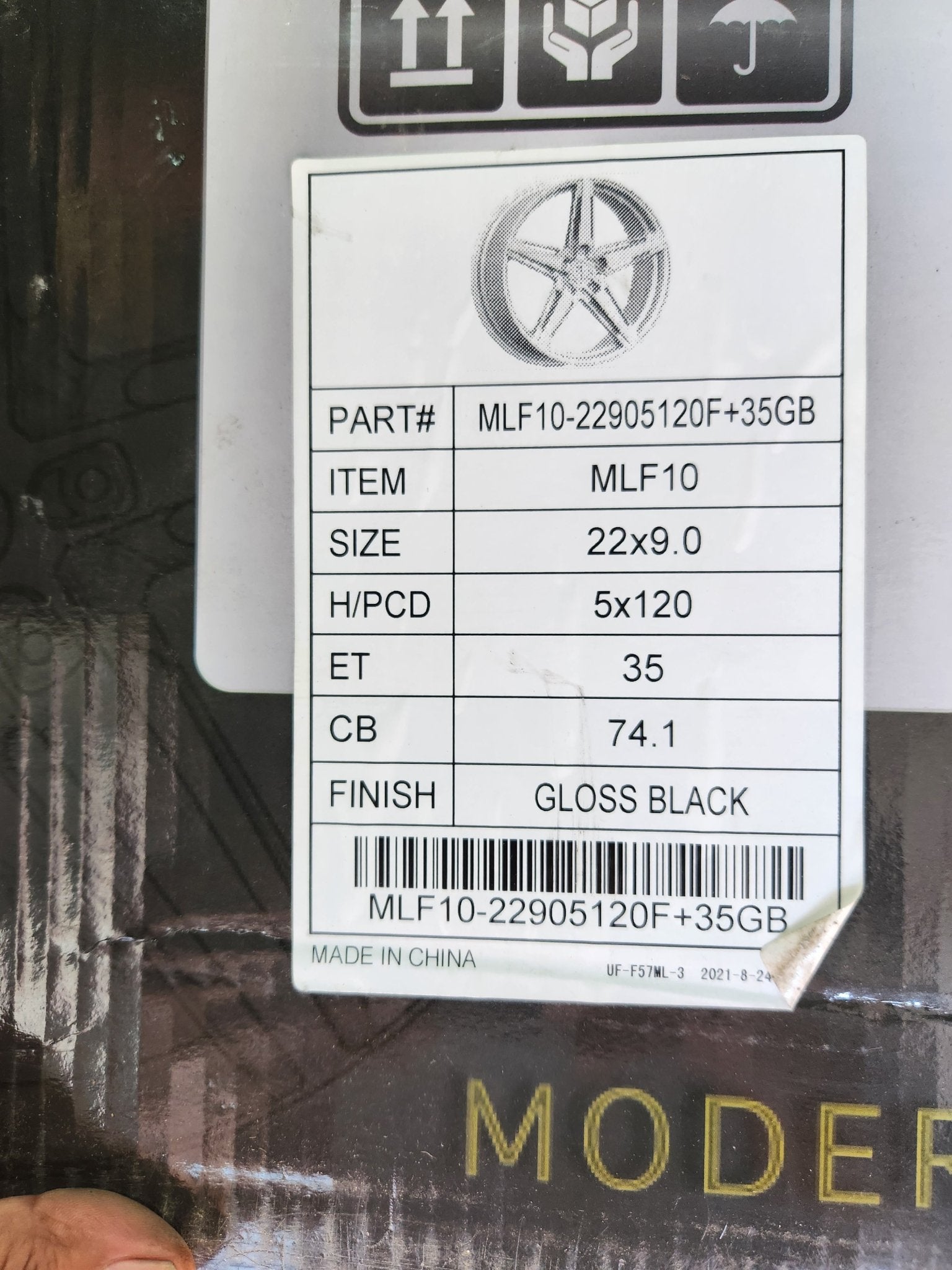 MODERN LEXURY MLF10 22X9.0 5x120 PIANO BLACK7 - Gun Hill Tire House (WTW - WHOLESALE TIRES & WHEELS)