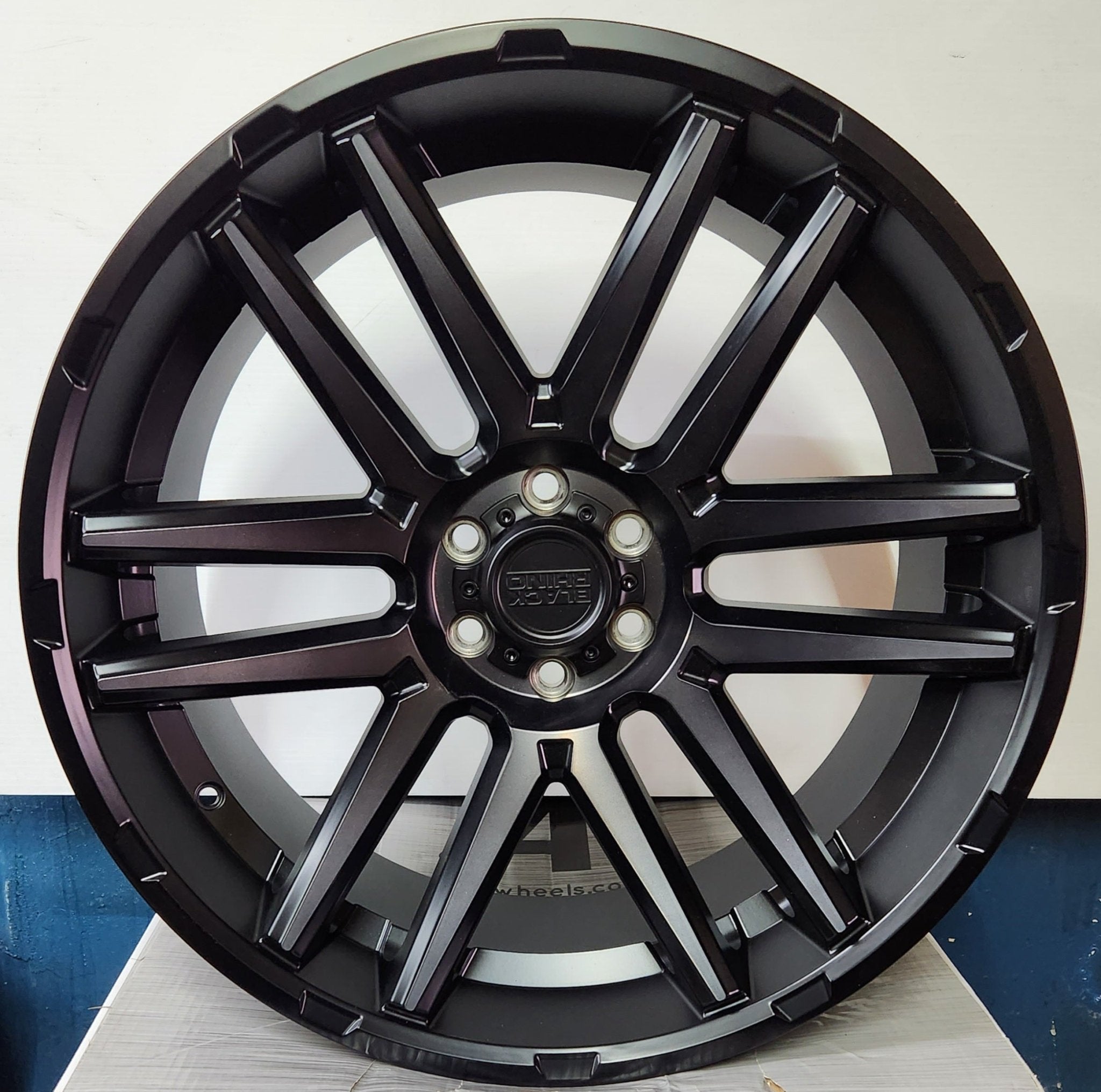 BLACK RHINO TOMAHAWK 22X10 6X120 MATTE BLACK W/MACHINED DARK TINTED FACE - Gun Hill Tire House (WTW - WHOLESALE TIRES & WHEELS)